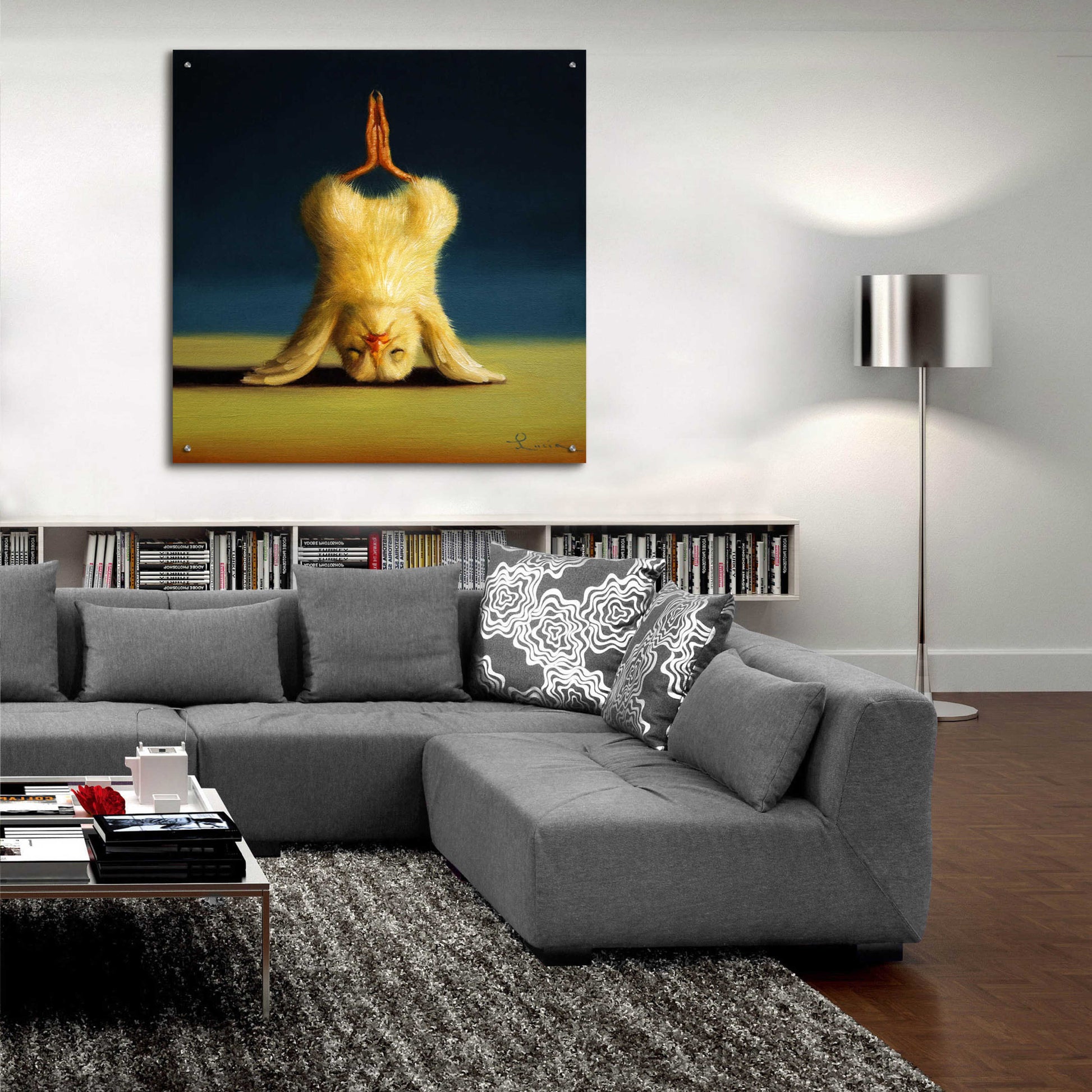 Epic Art 'Yoga Chick Lotus Headstand' by Lucia Heffernan,36x36