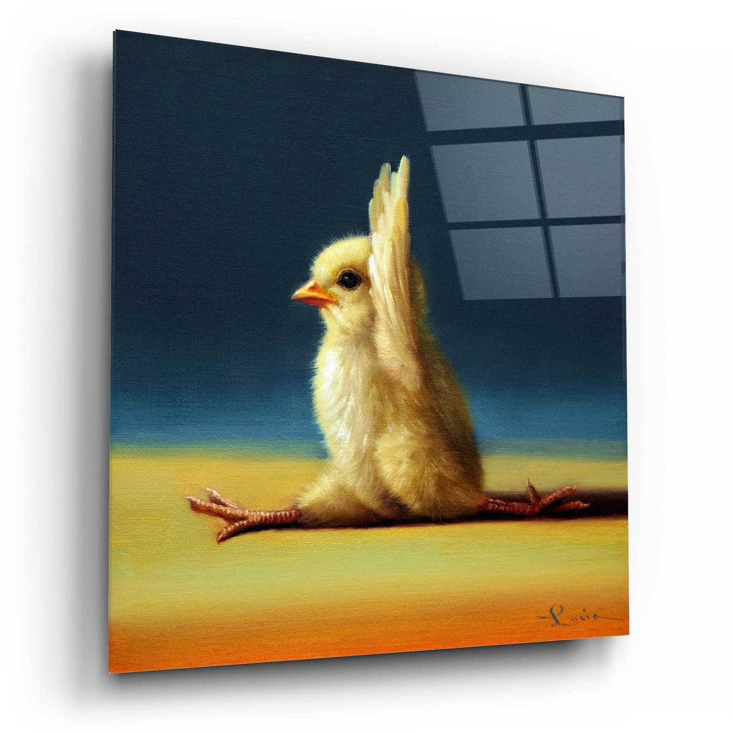 Epic Art 'Yoga Chick Monkey Pose' by Lucia Heffernan,12x12