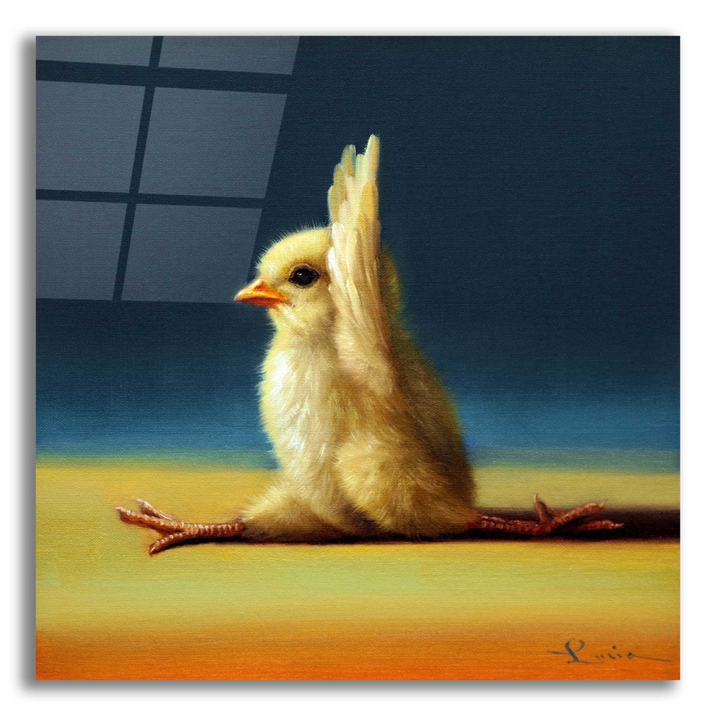 Epic Art 'Yoga Chick Monkey Pose' by Lucia Heffernan,12x12