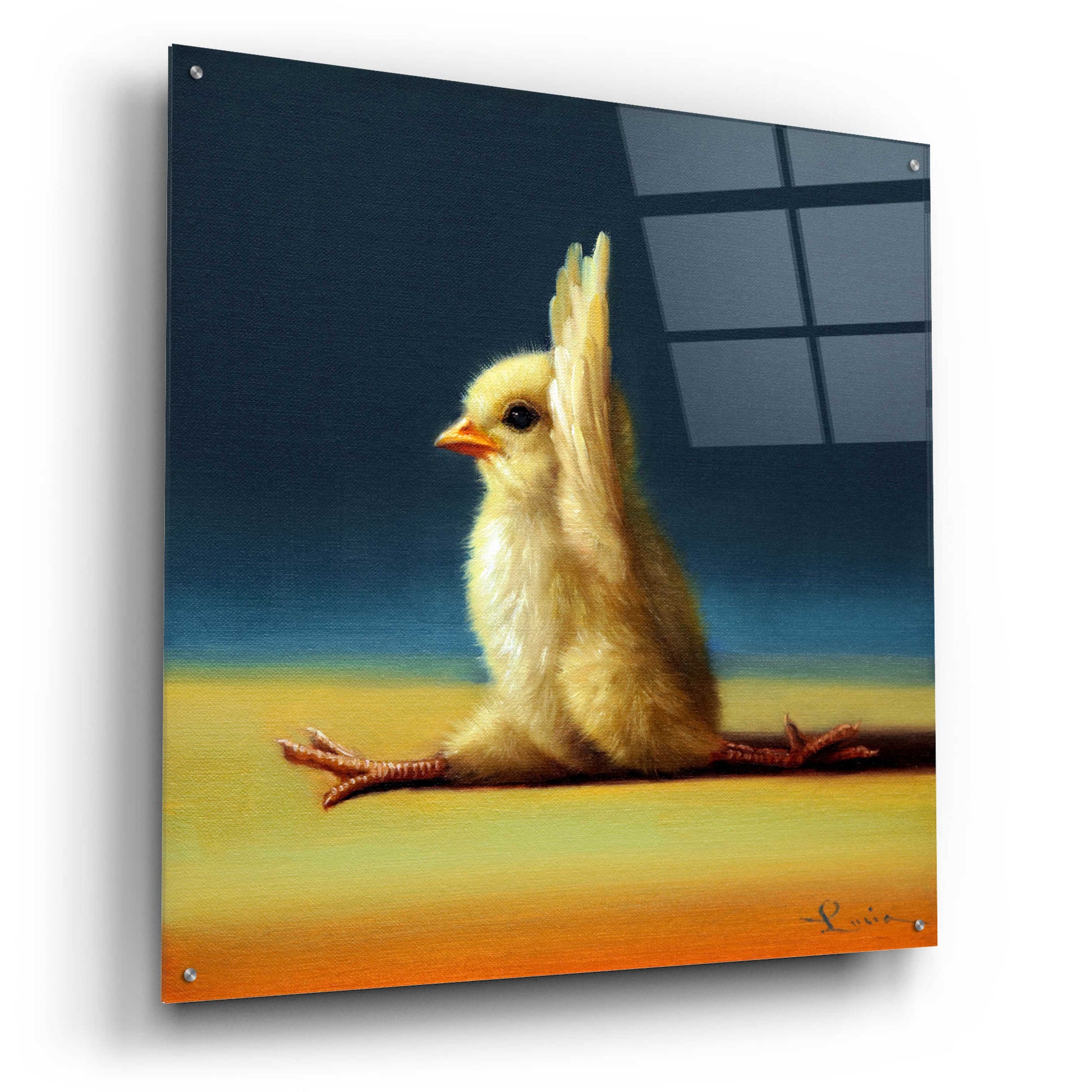 Epic Art 'Yoga Chick Monkey Pose' by Lucia Heffernan,36x36