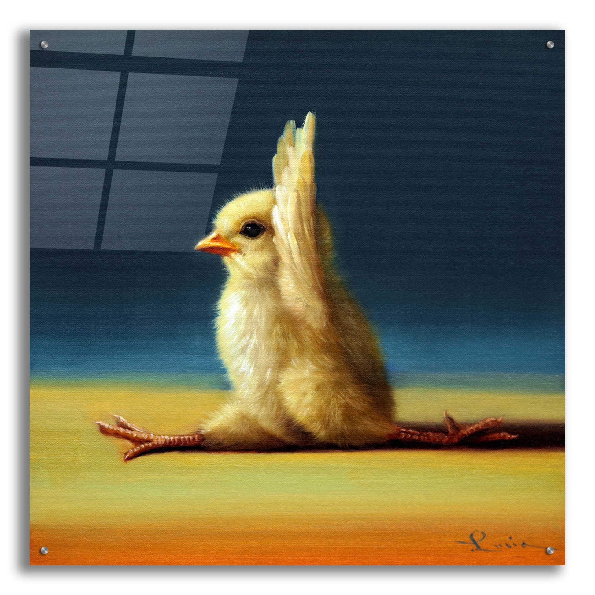 Epic Art 'Yoga Chick Monkey Pose' by Lucia Heffernan,36x36