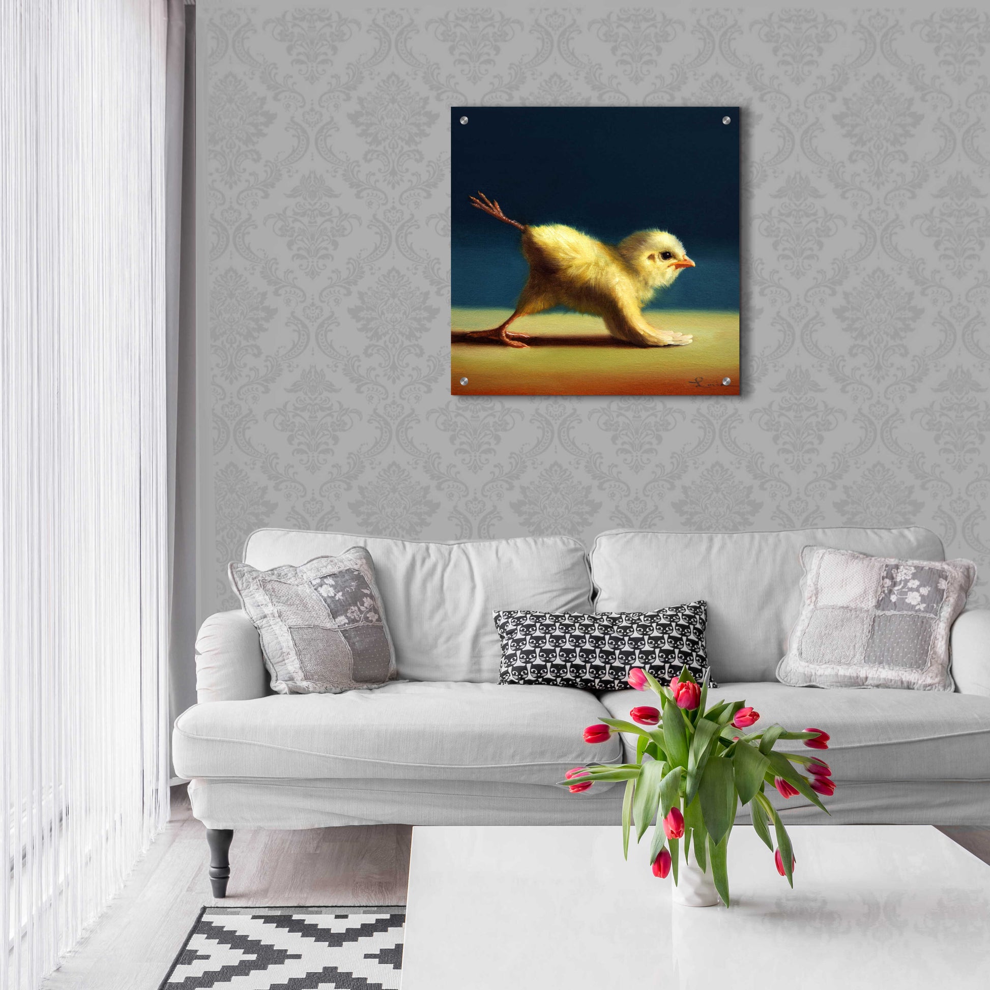 Epic Art 'Yoga Chick Mule Kick' by Lucia Heffernan,24x24