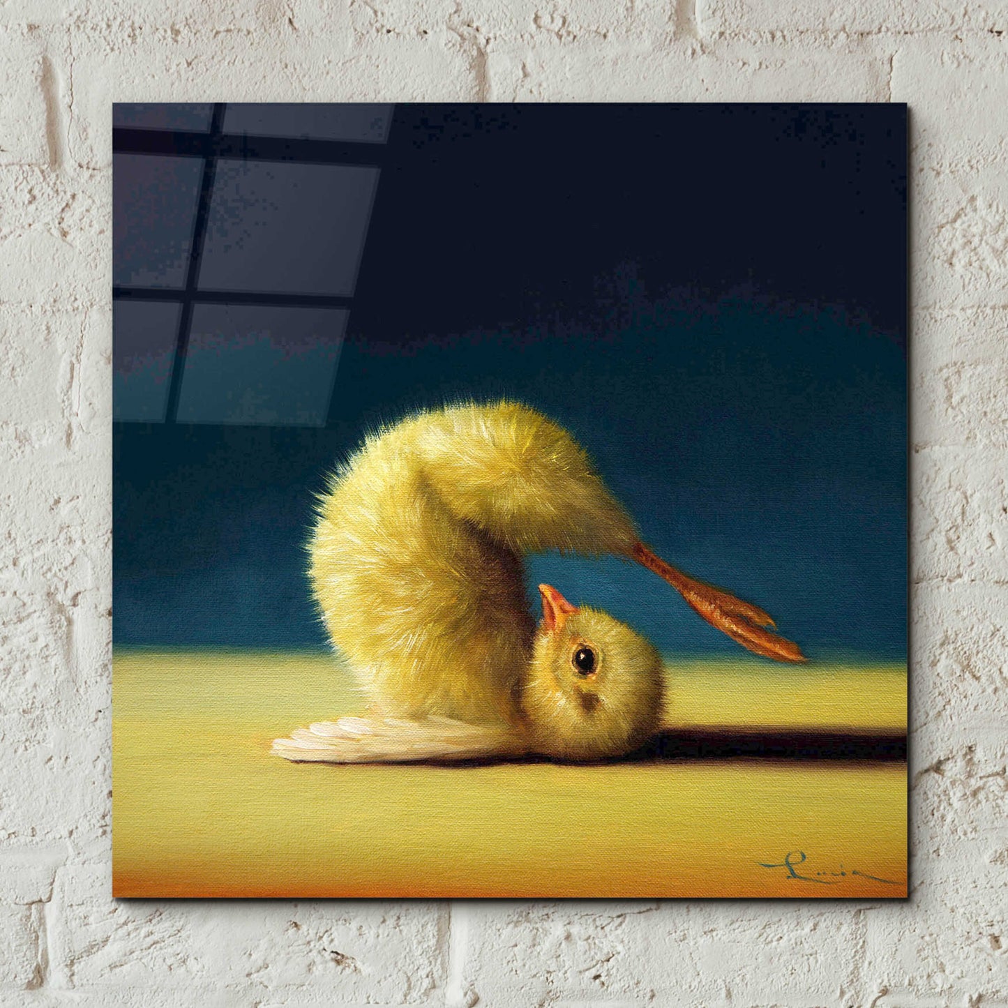 Epic Art 'Yoga Chick Plow Pose' by Lucia Heffernan,12x12