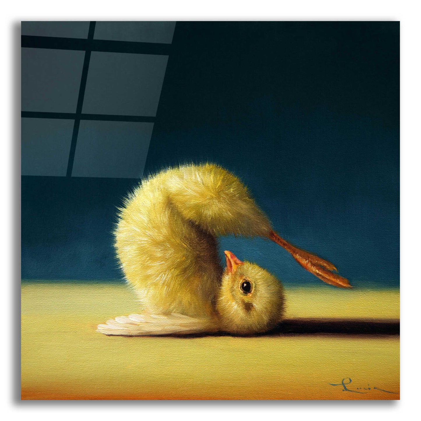 Epic Art 'Yoga Chick Plow Pose' by Lucia Heffernan,12x12