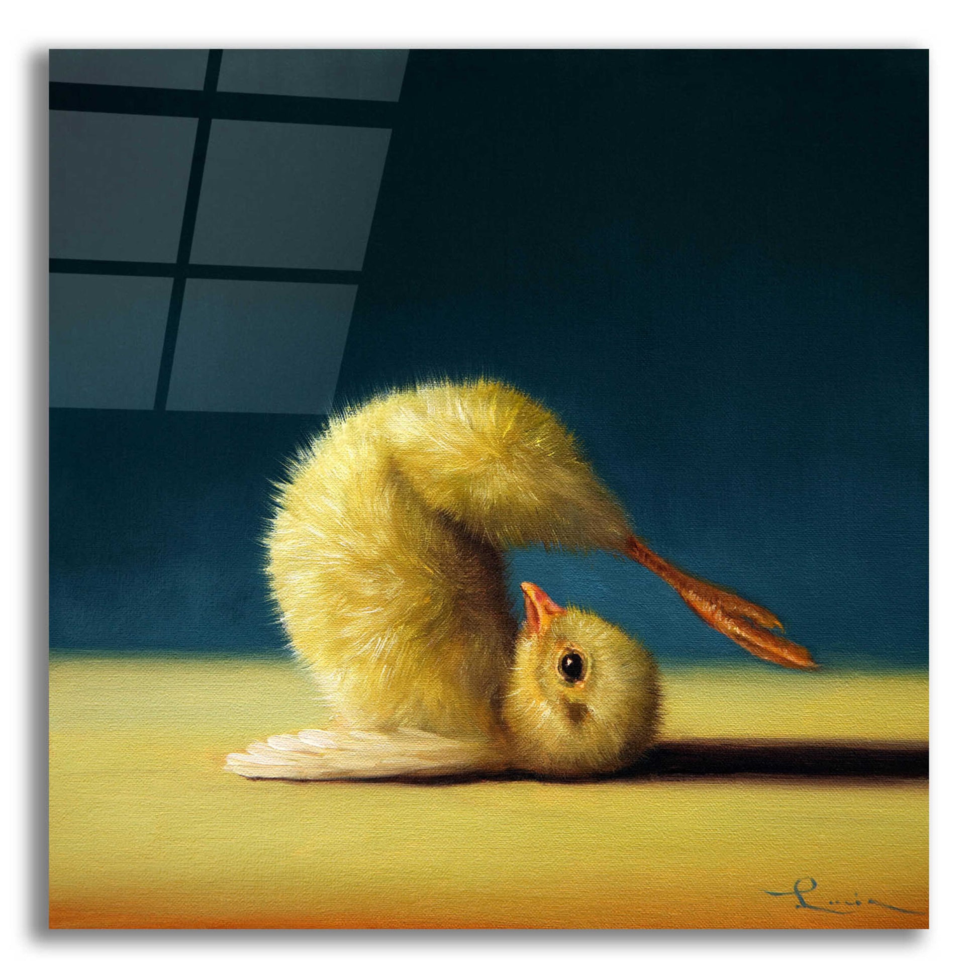 Epic Art 'Yoga Chick Plow Pose' by Lucia Heffernan,12x12