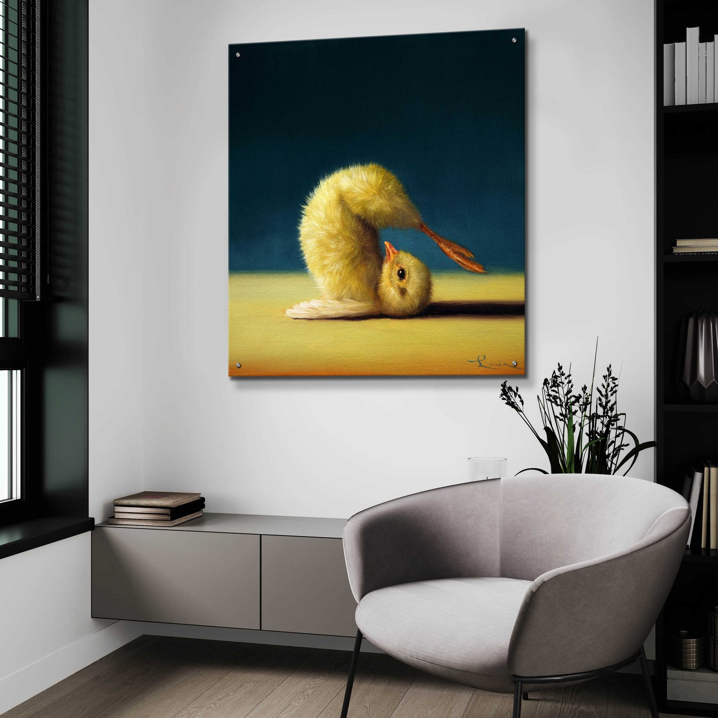 Epic Art 'Yoga Chick Plow Pose' by Lucia Heffernan,36x36