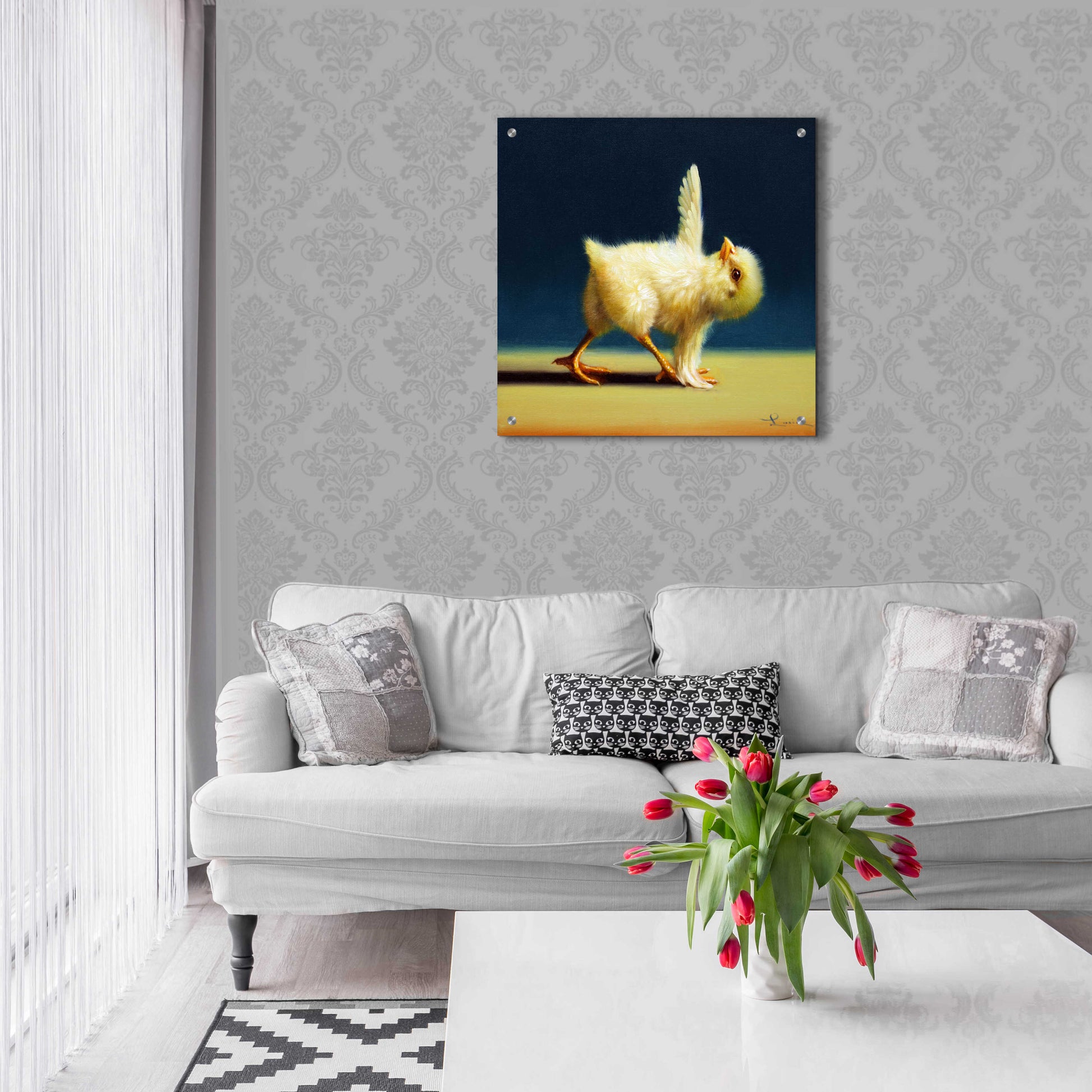 Epic Art 'Yoga Chick Revolved Triangle' by Lucia Heffernan,24x24