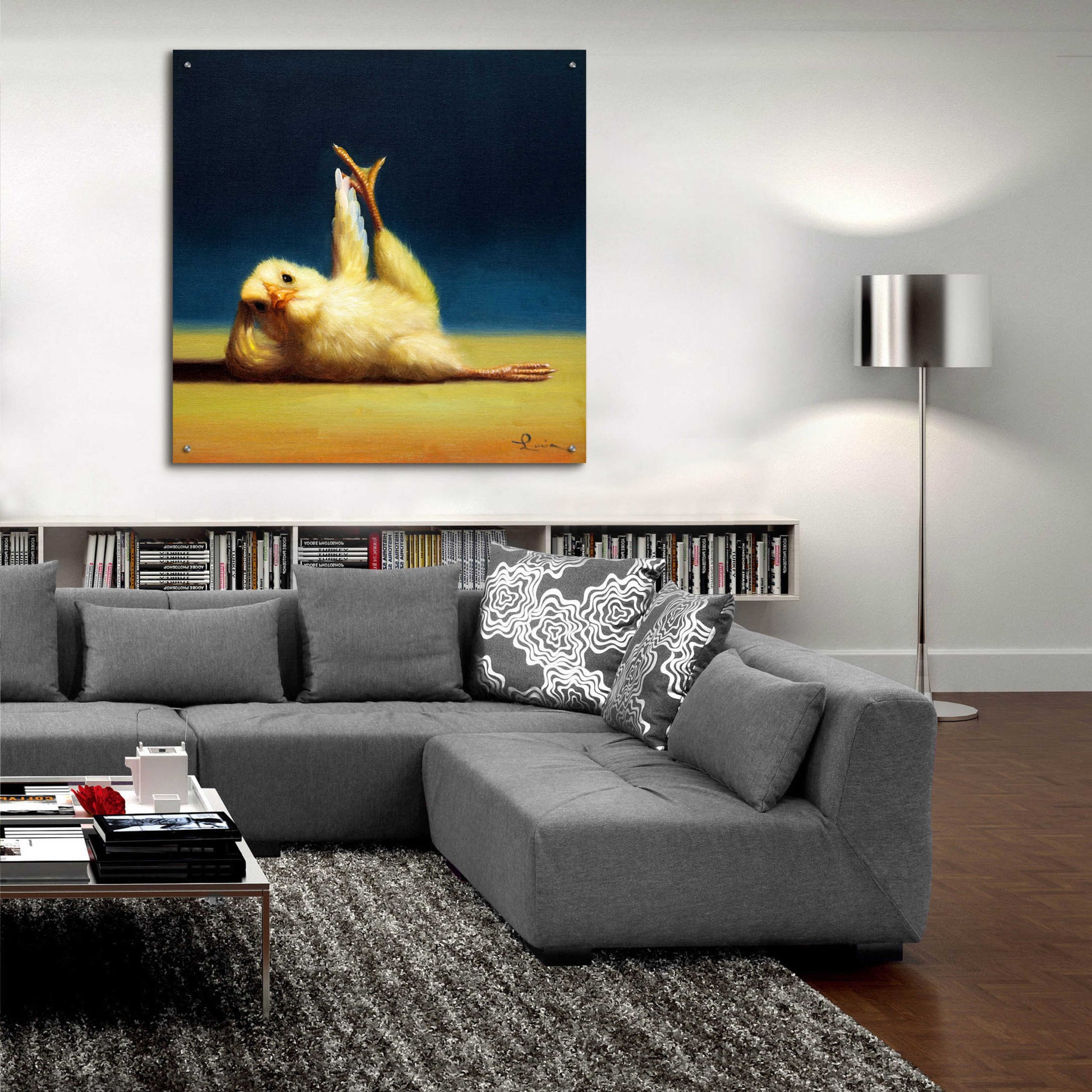 Epic Art 'Yoga Chick Side Leg Lift' by Lucia Heffernan,36x36