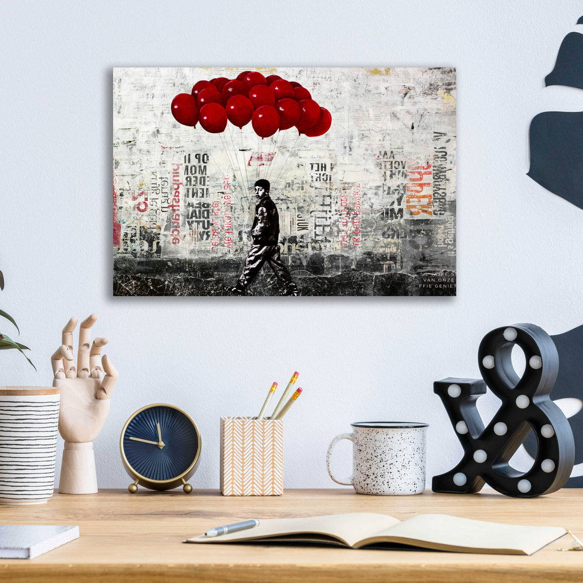 Epic Art 'BIT OF HAPPINESS' by DB Waterman,16x12