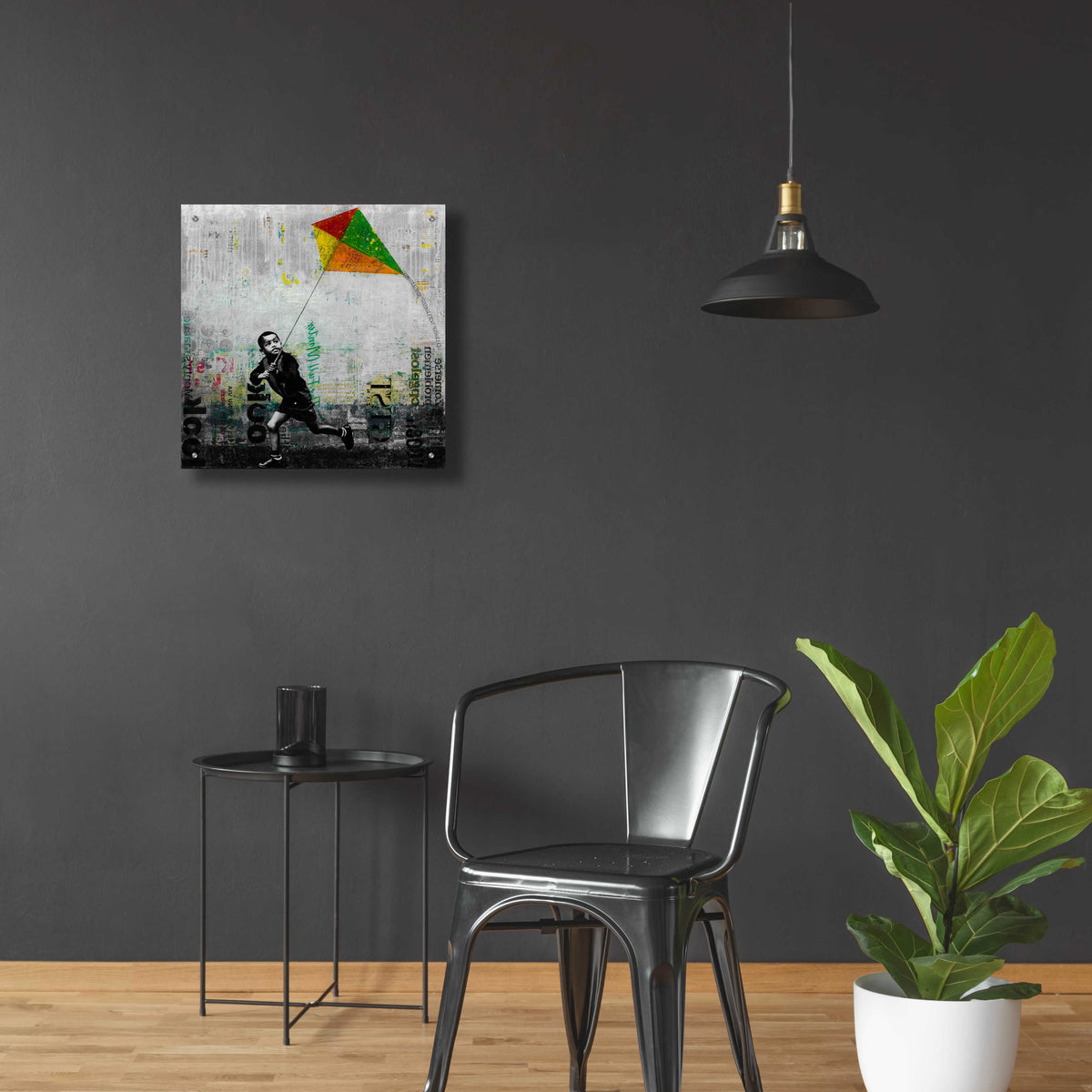 Epic Art 'KID WITH KITE' by DB Waterman,24x24