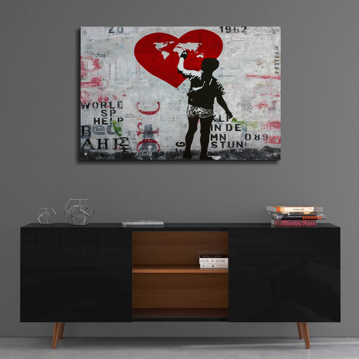 Epic Art 'ONLY ONE WORLD' by DB Waterman,36x24