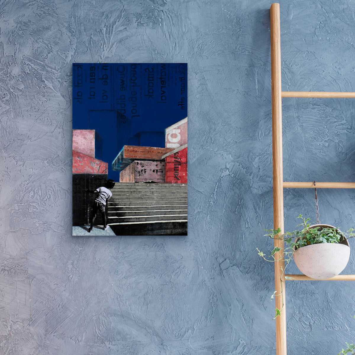 Epic Art 'THE BLUE BUILDINGS' by DB Waterman,16x24