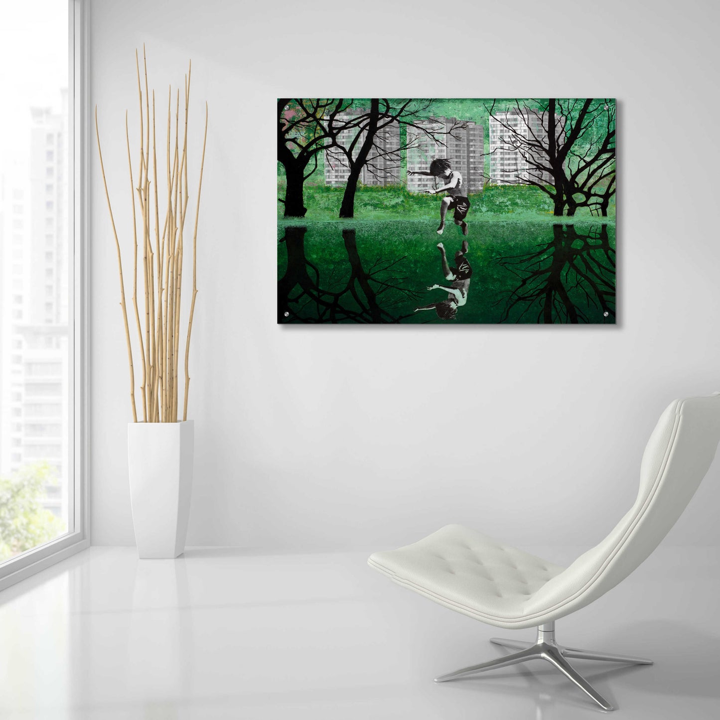 Epic Art 'THE GREEN POND' by DB Waterman,36x24