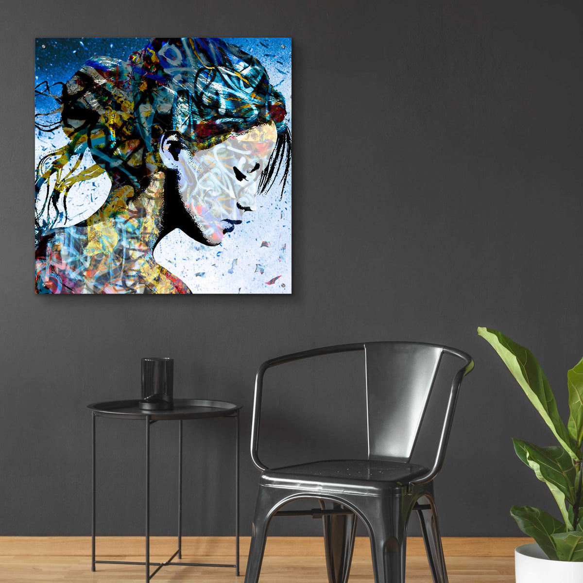 Epic Art 'THE MODEST GIRL' by DB Waterman,36x36
