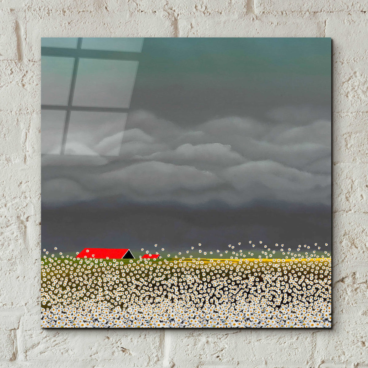 Epic Art 'THE RED ROOF' by DB Waterman,12x12