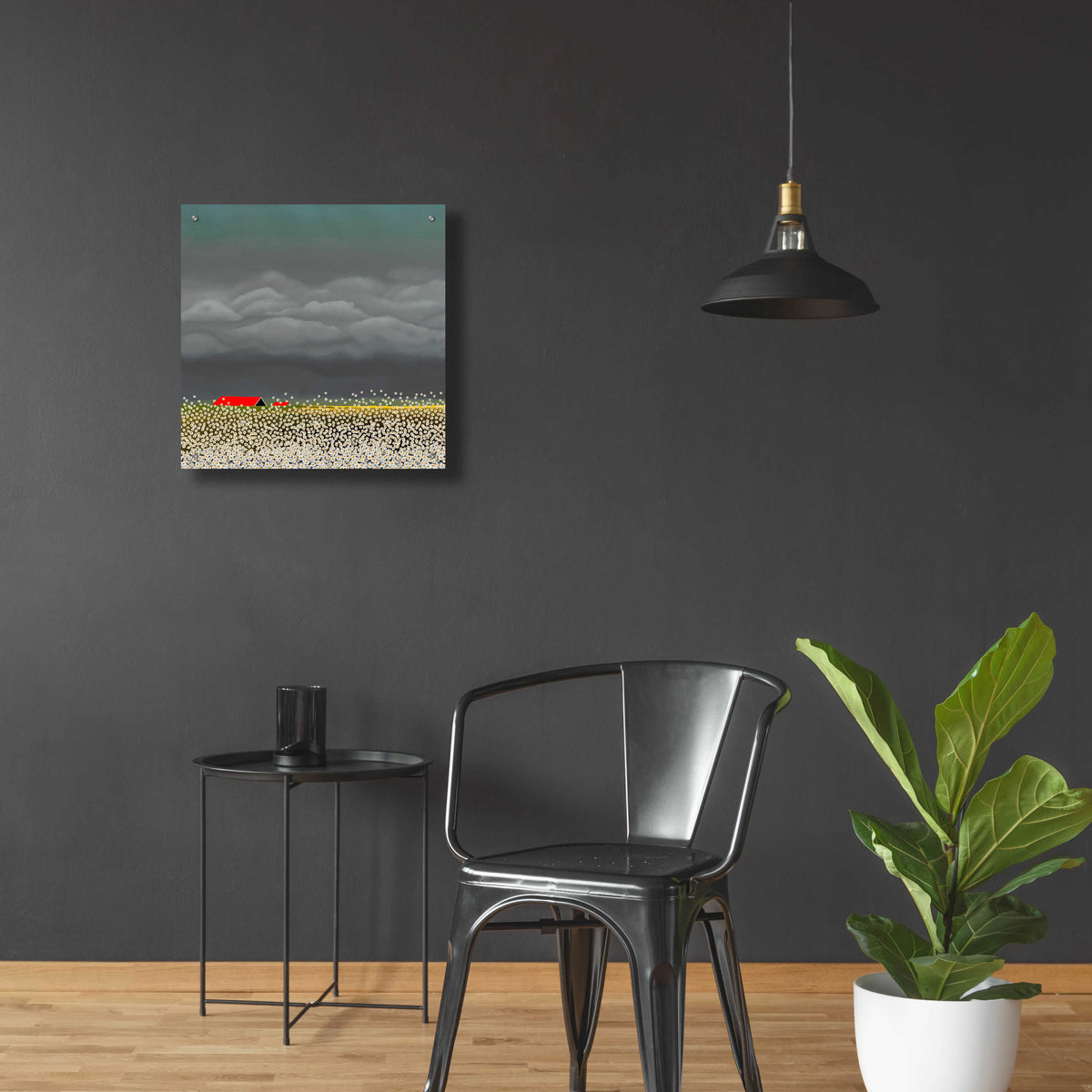 Epic Art 'THE RED ROOF' by DB Waterman,24x24