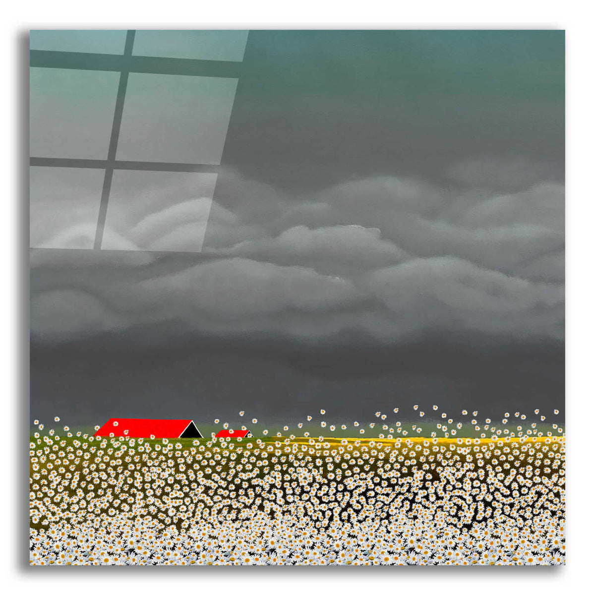 Epic Art 'THE RED ROOF' by DB Waterman