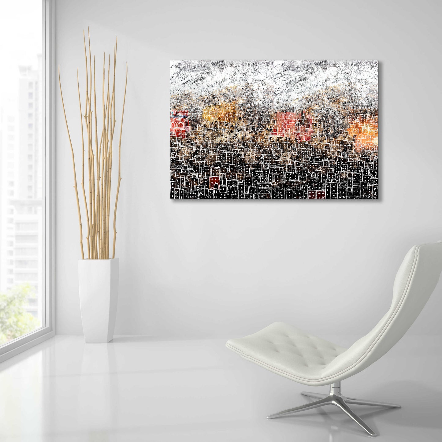 Epic Art 'WHITE CITY' by DB Waterman,36x24