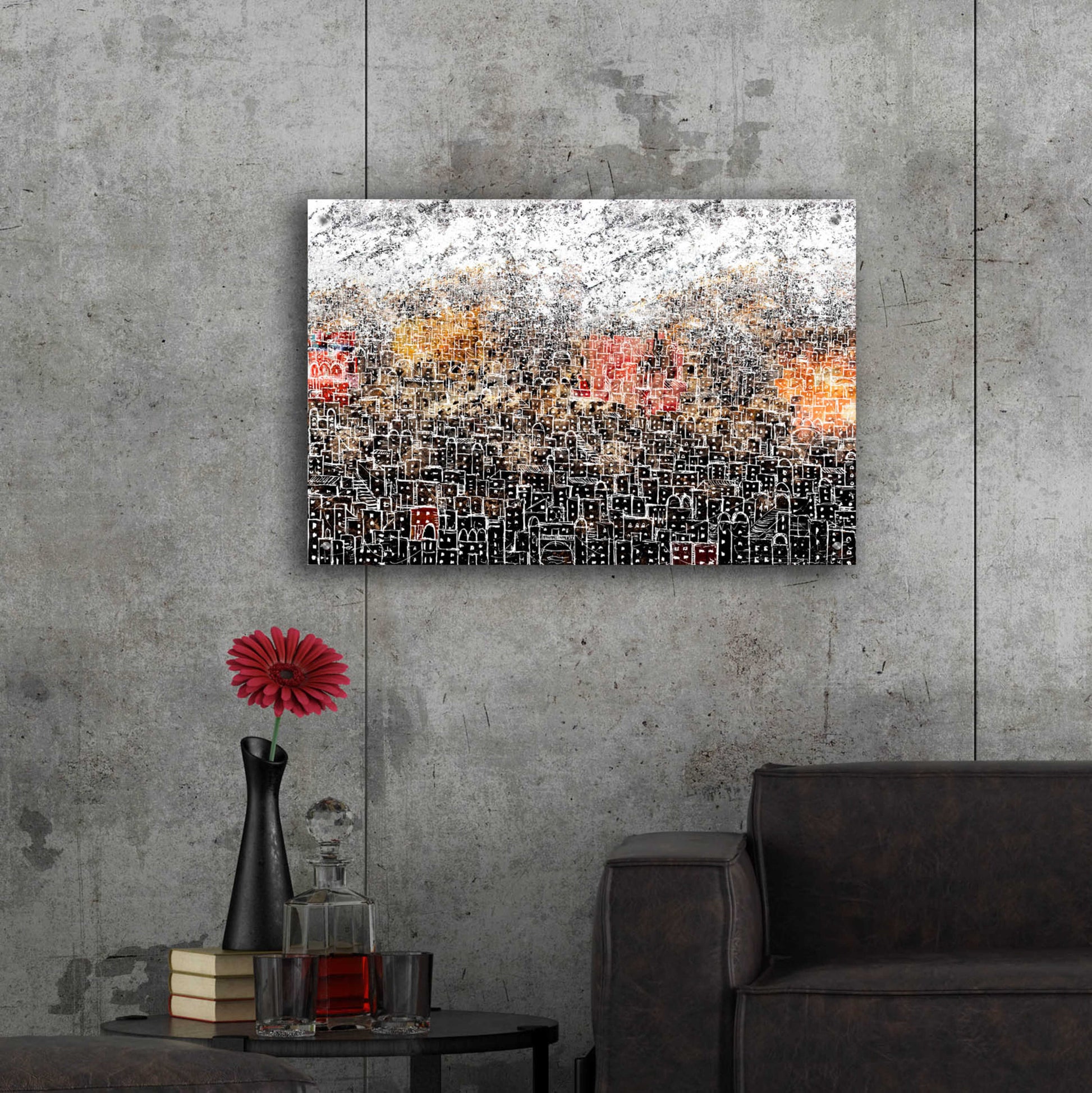 Epic Art 'WHITE CITY' by DB Waterman,36x24