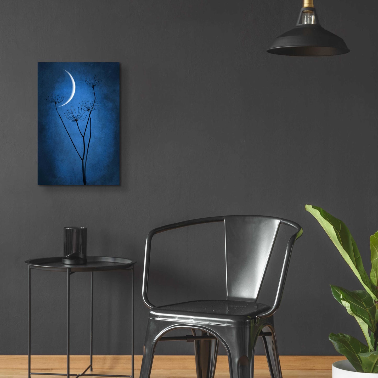 Epic Art 'Blue Crescent Moon' by Philippe Sainte-Laudy, Acrylic Glass Wall Art,16x24