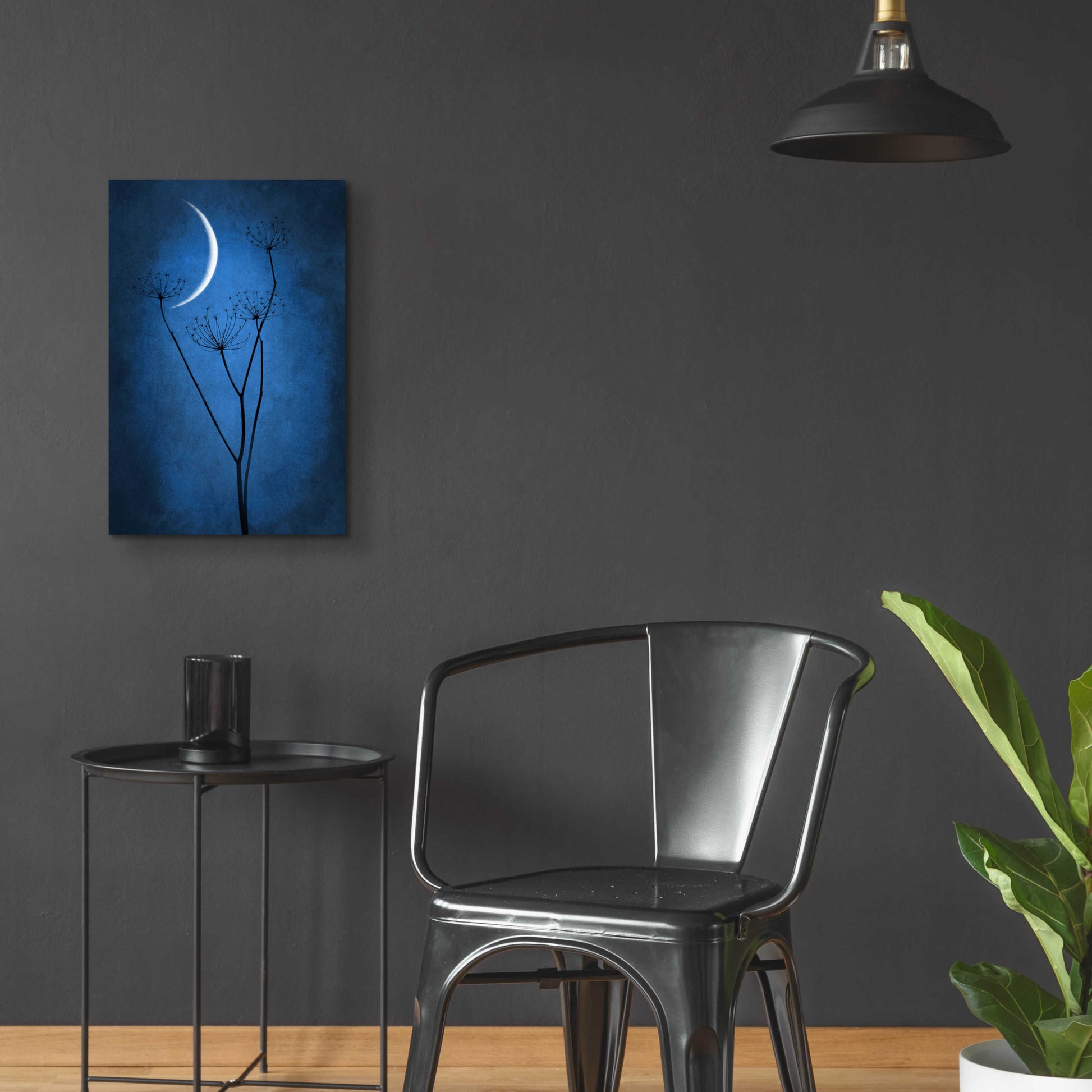 Epic Art 'Blue Crescent Moon' by Philippe Sainte-Laudy, Acrylic Glass Wall Art,16x24