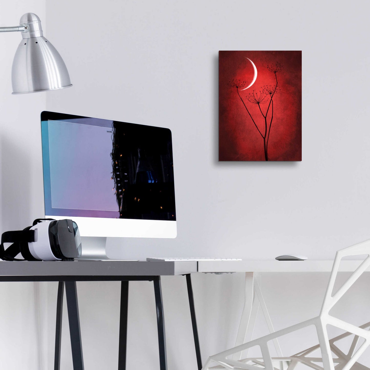 Epic Art 'Red Crescent Moon' by Philippe Sainte-Laudy, Acrylic Glass Wall Art,12x16