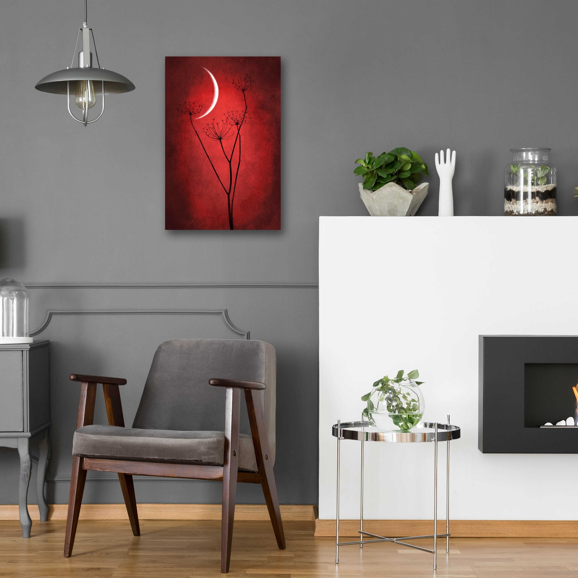 Epic Art 'Red Crescent Moon' by Philippe Sainte-Laudy, Acrylic Glass Wall Art,16x24