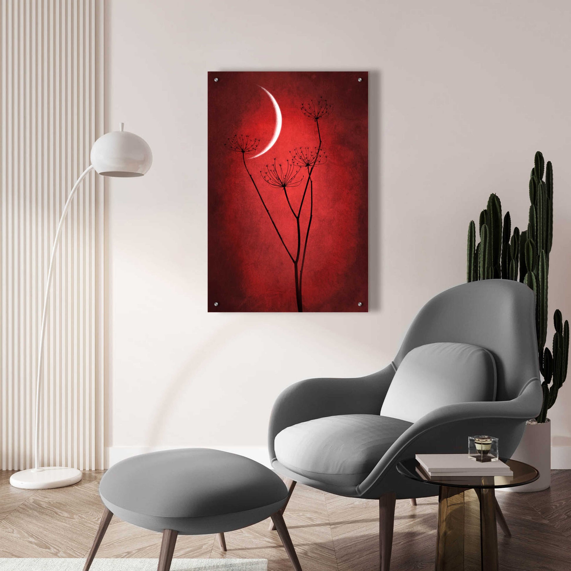 Epic Art 'Red Crescent Moon' by Philippe Sainte-Laudy, Acrylic Glass Wall Art,24x36