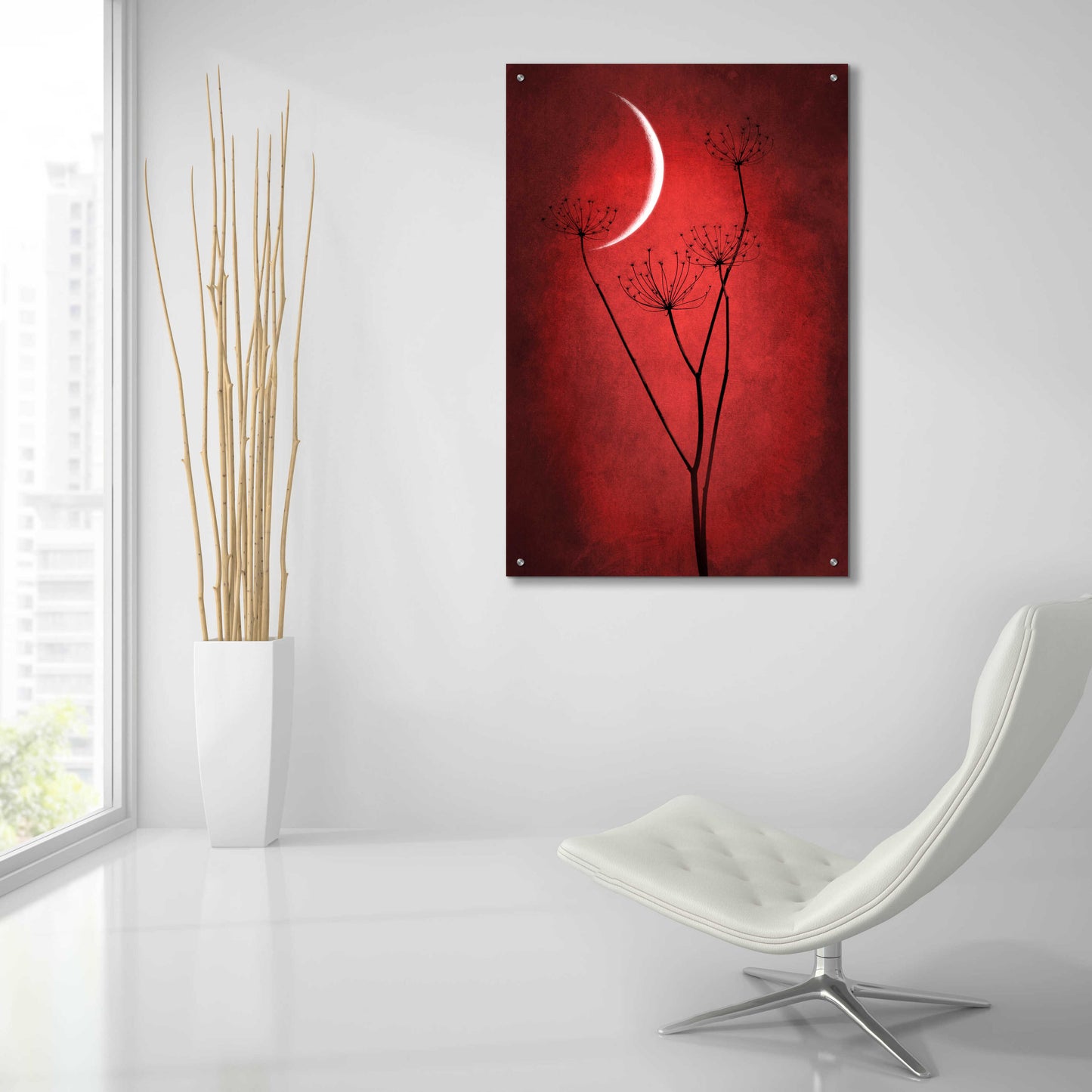 Epic Art 'Red Crescent Moon' by Philippe Sainte-Laudy, Acrylic Glass Wall Art,24x36