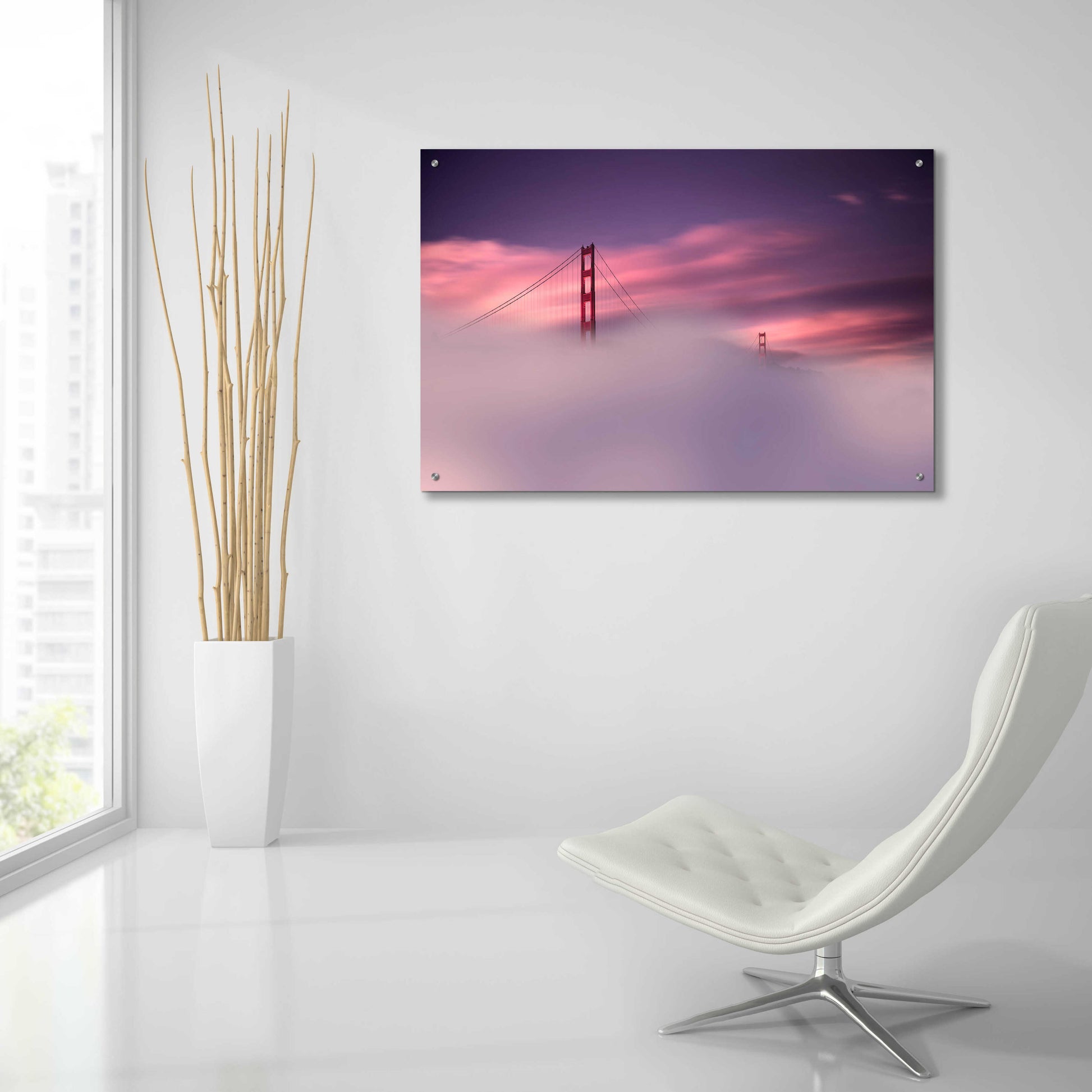 Epic Art 'San Francisco Fog' by Philippe Sainte-Laudy, Acrylic Glass Wall Art,36x24