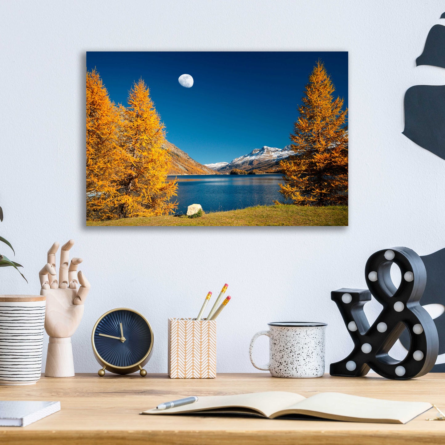 Epic Art 'The Rock And The Moon' by Philippe Sainte-Laudy, Acrylic Glass Wall Art,16x12