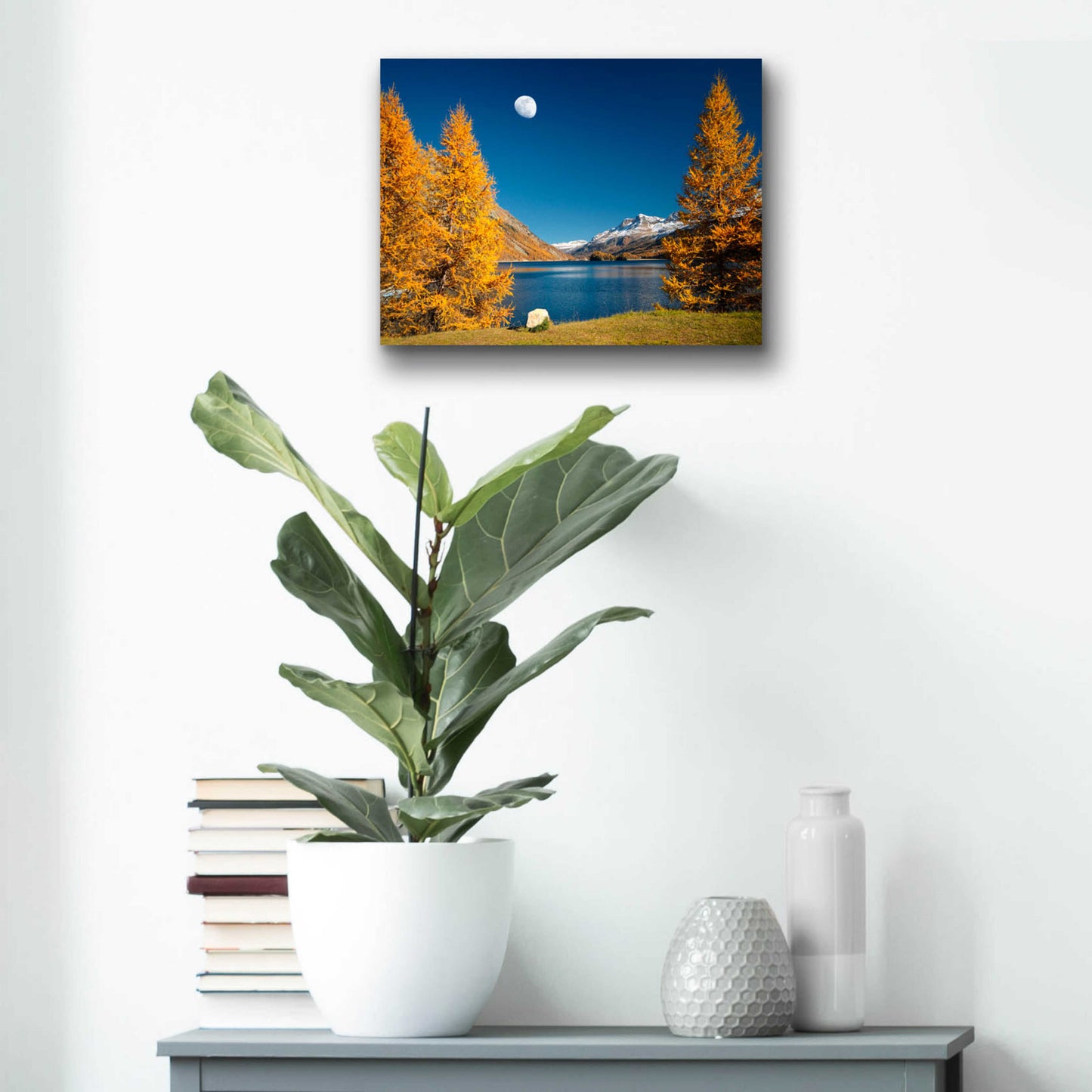 Epic Art 'The Rock And The Moon' by Philippe Sainte-Laudy, Acrylic Glass Wall Art,16x12