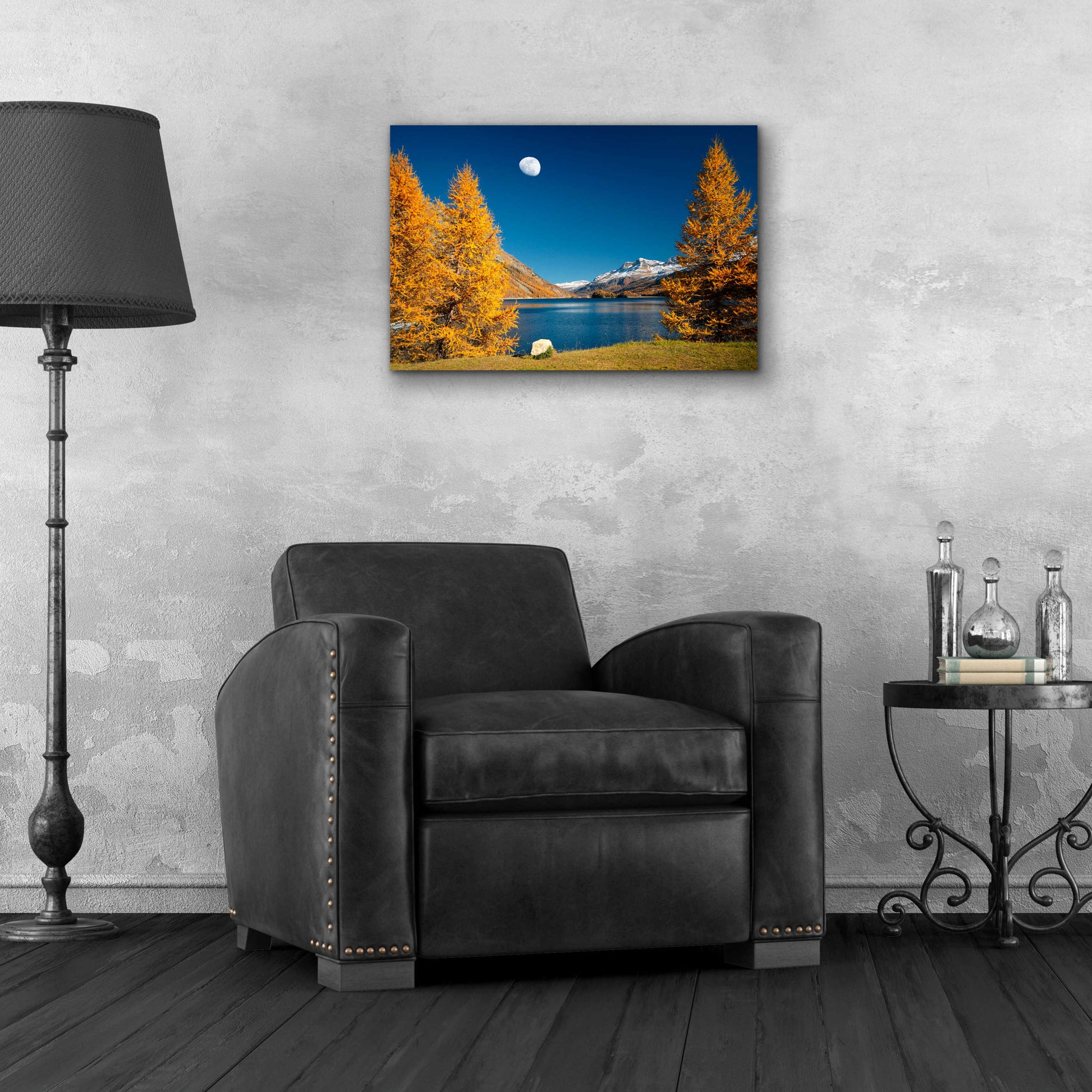 Epic Art 'The Rock And The Moon' by Philippe Sainte-Laudy, Acrylic Glass Wall Art,24x16