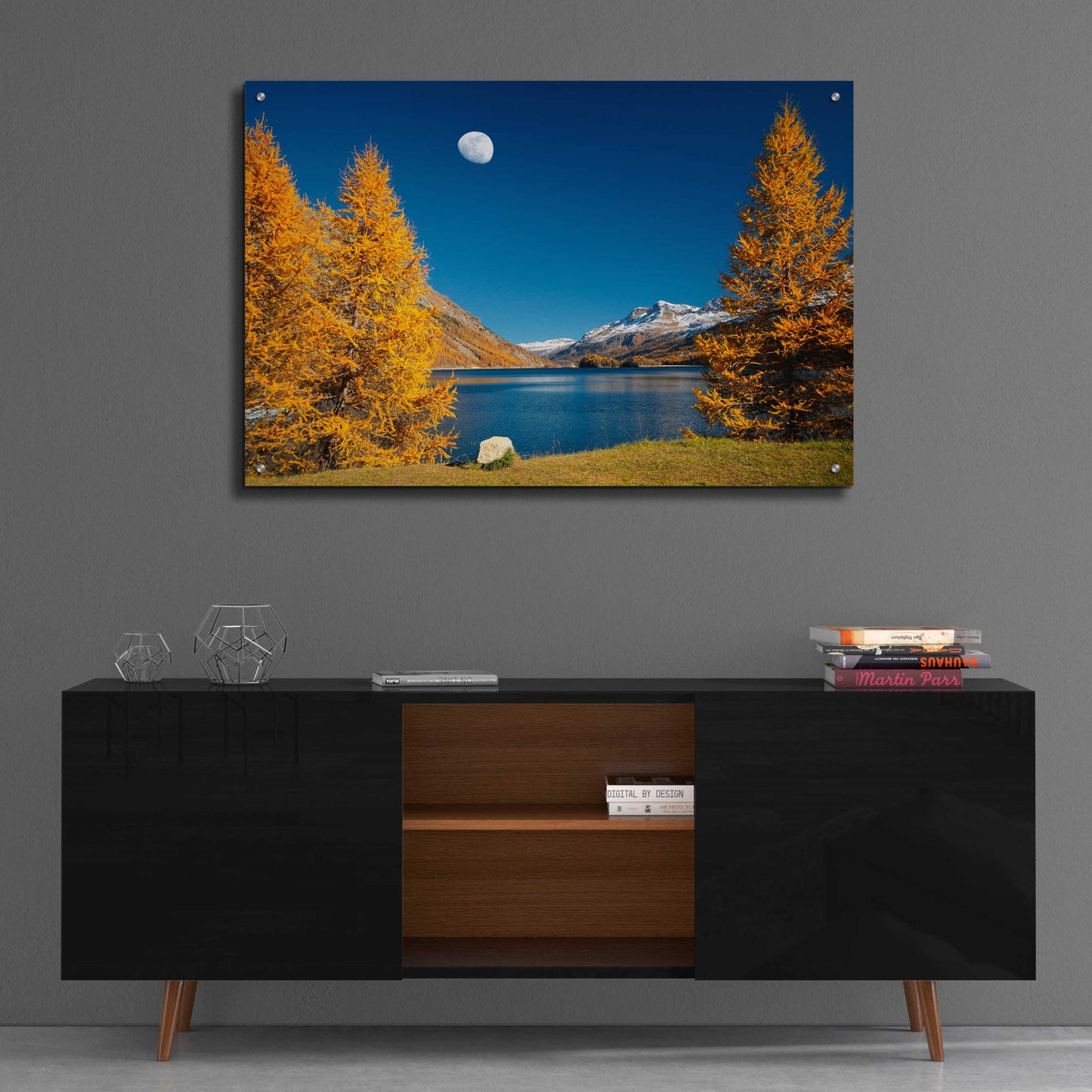 Epic Art 'The Rock And The Moon' by Philippe Sainte-Laudy, Acrylic Glass Wall Art,36x24