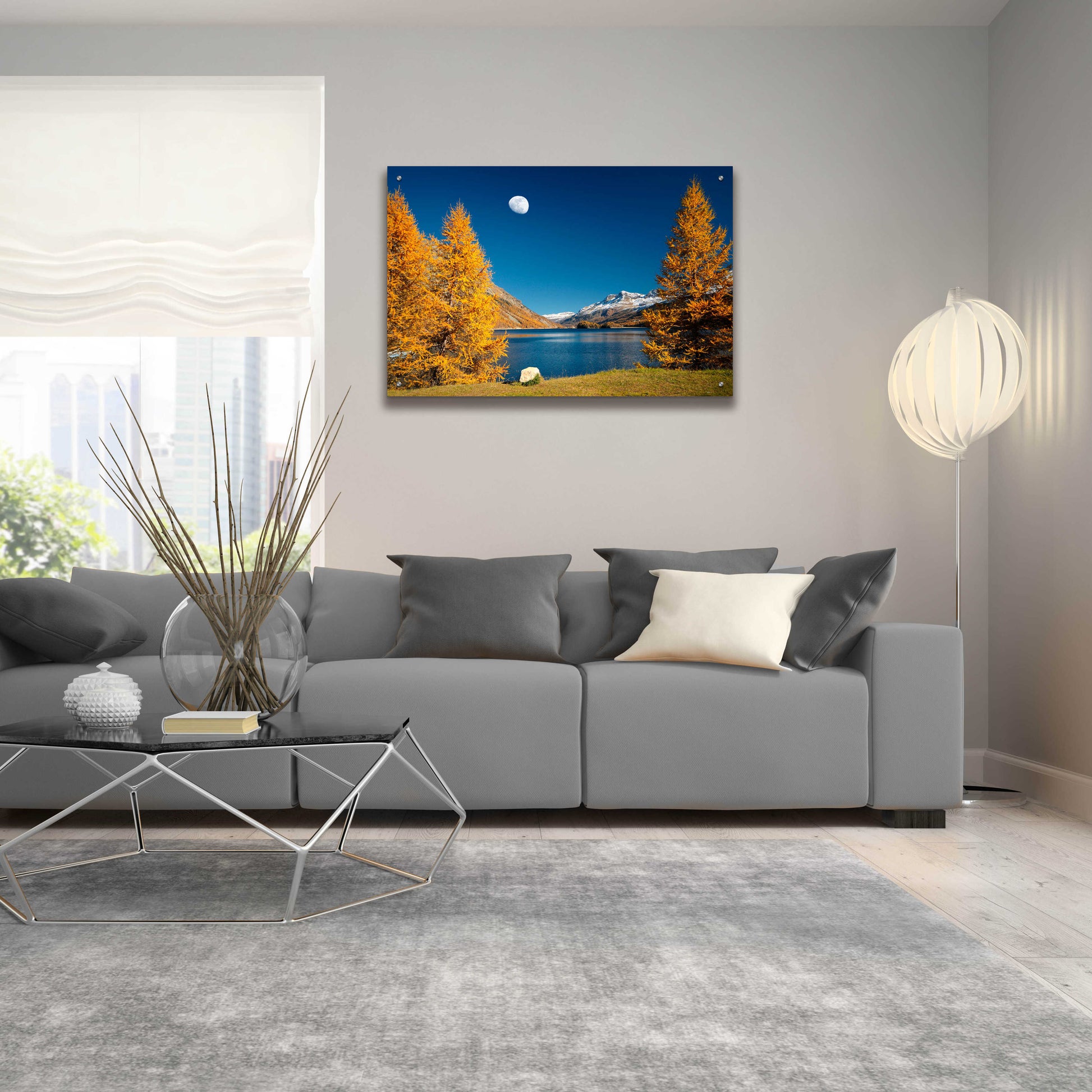 Epic Art 'The Rock And The Moon' by Philippe Sainte-Laudy, Acrylic Glass Wall Art,36x24