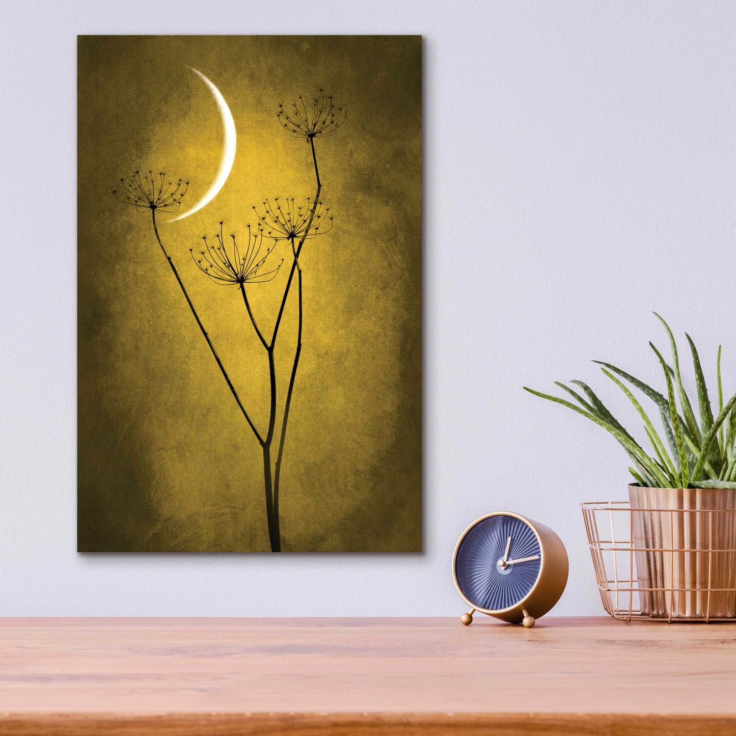 Epic Art 'Yellow Crescent Moon' by Philippe Sainte-Laudy, Acrylic Glass Wall Art,12x16