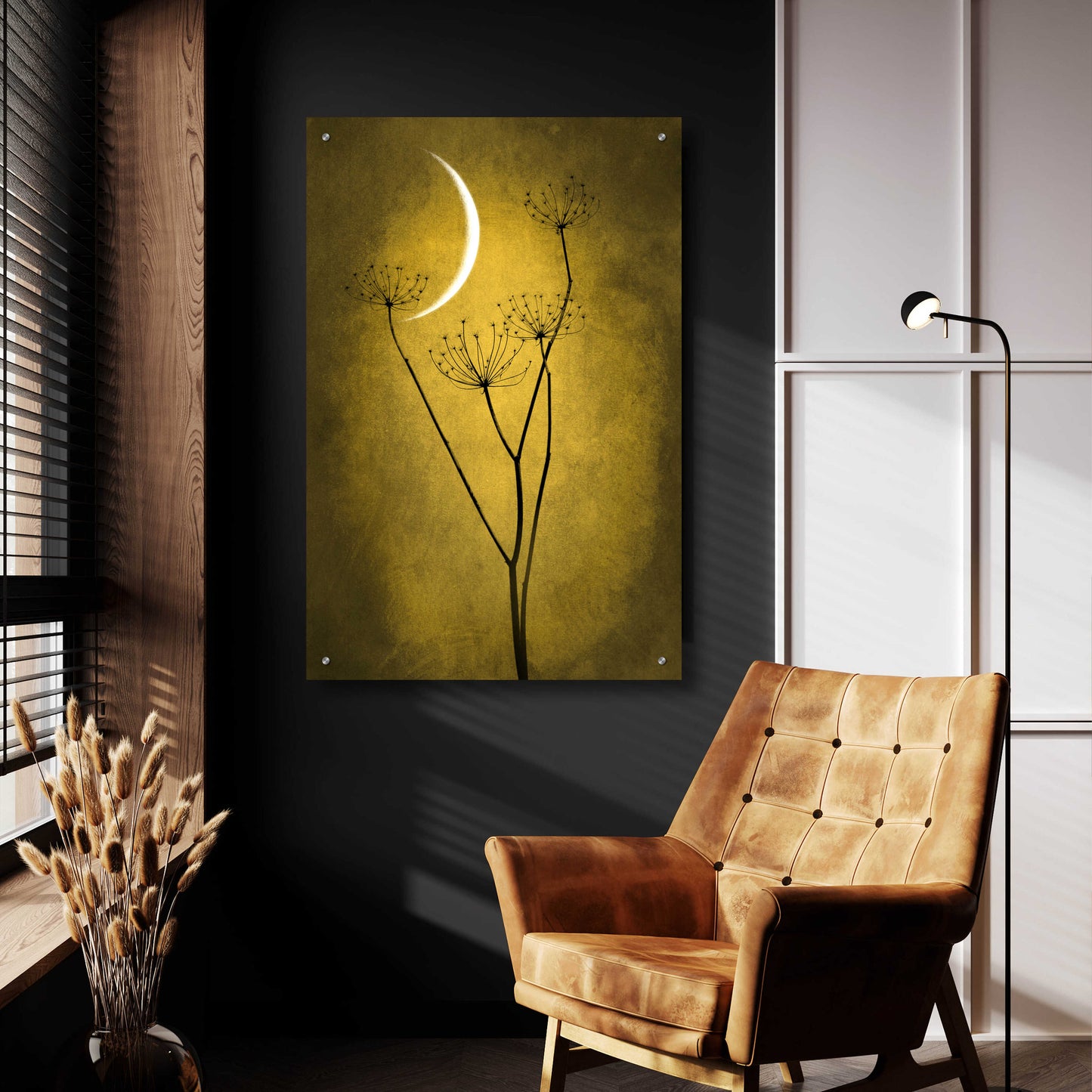 Epic Art 'Yellow Crescent Moon' by Philippe Sainte-Laudy, Acrylic Glass Wall Art,24x36