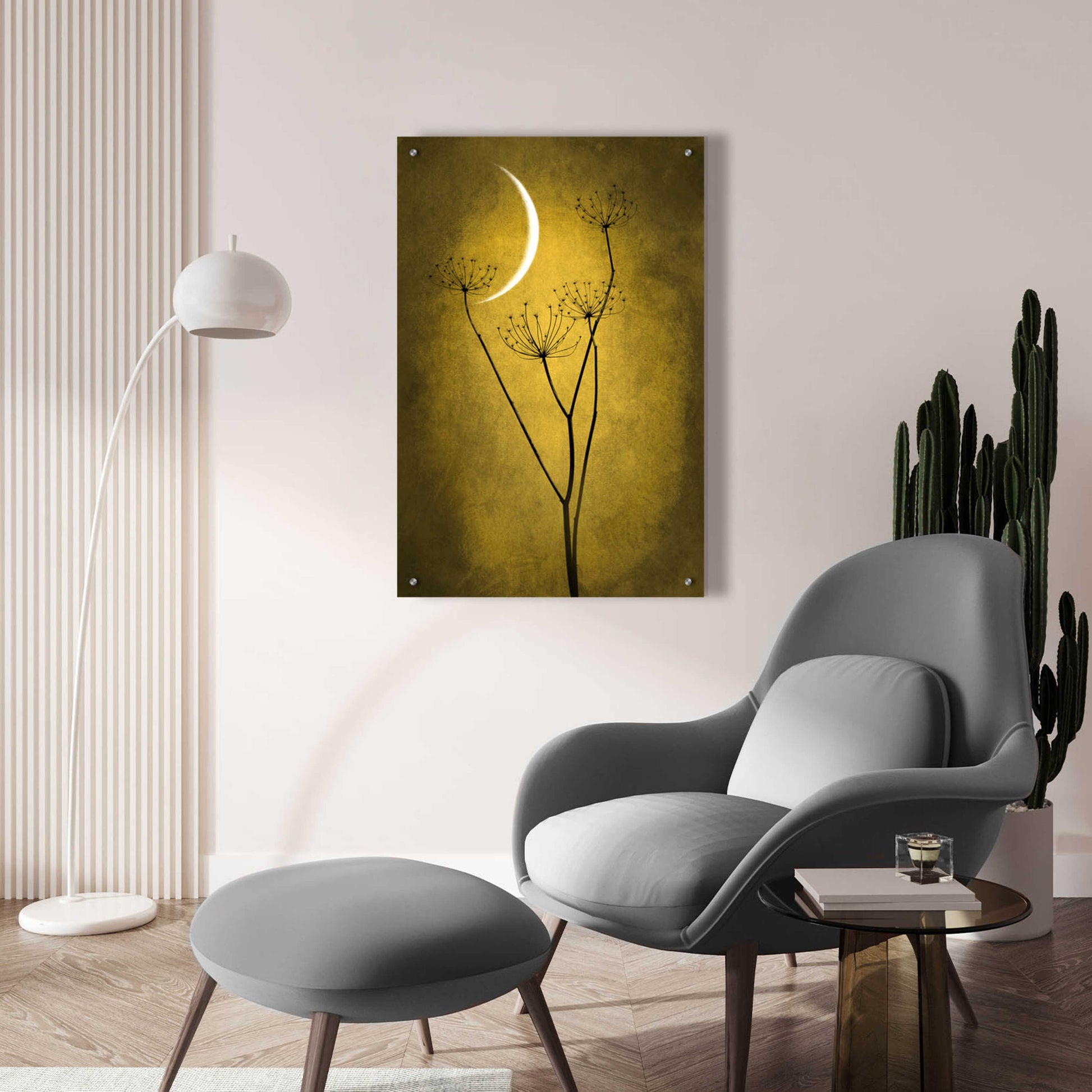 Epic Art 'Yellow Crescent Moon' by Philippe Sainte-Laudy, Acrylic Glass Wall Art,24x36