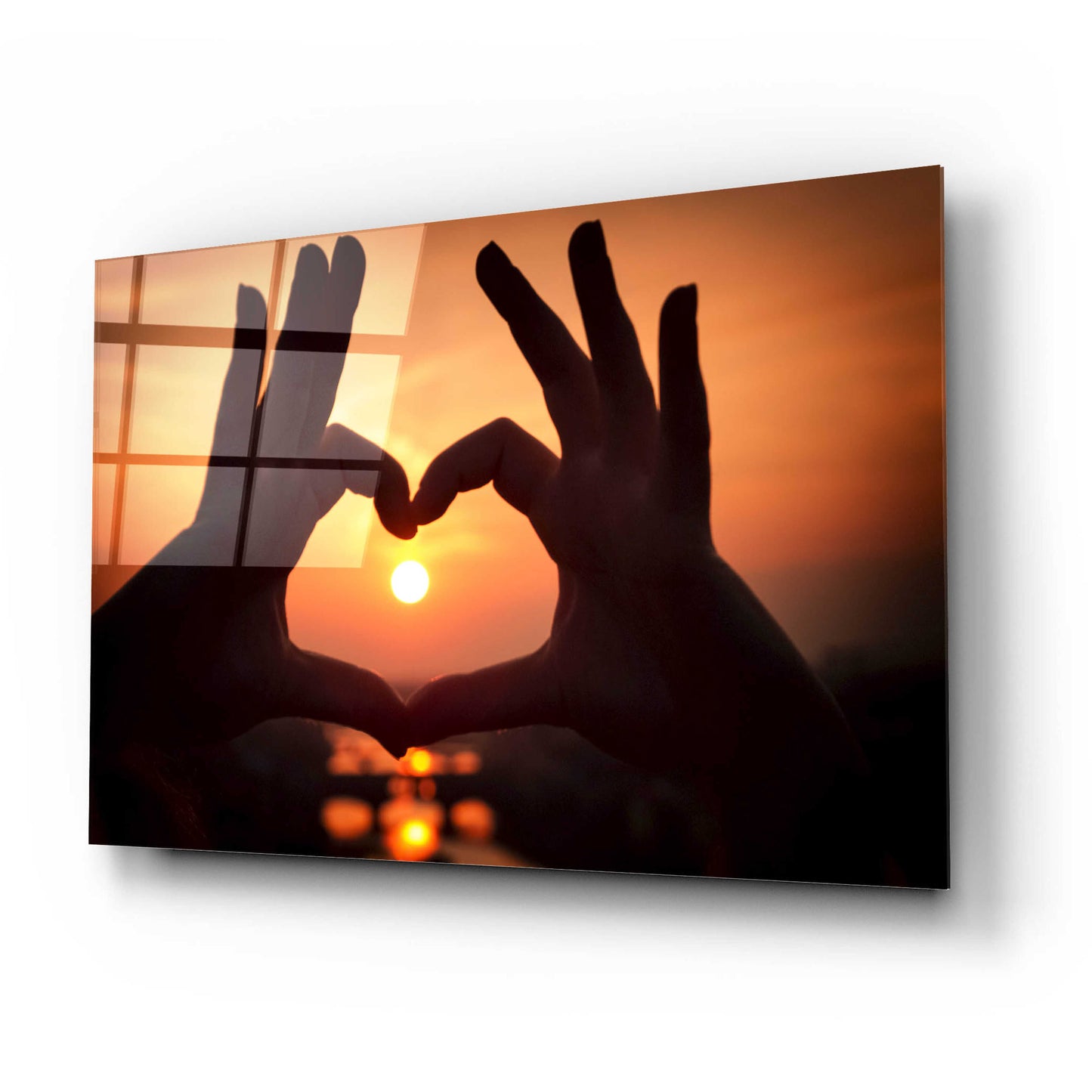 Epic Art 'Sunset Lovers' by Giuseppe Torre, Acrylic Glass Wall Art,24x16