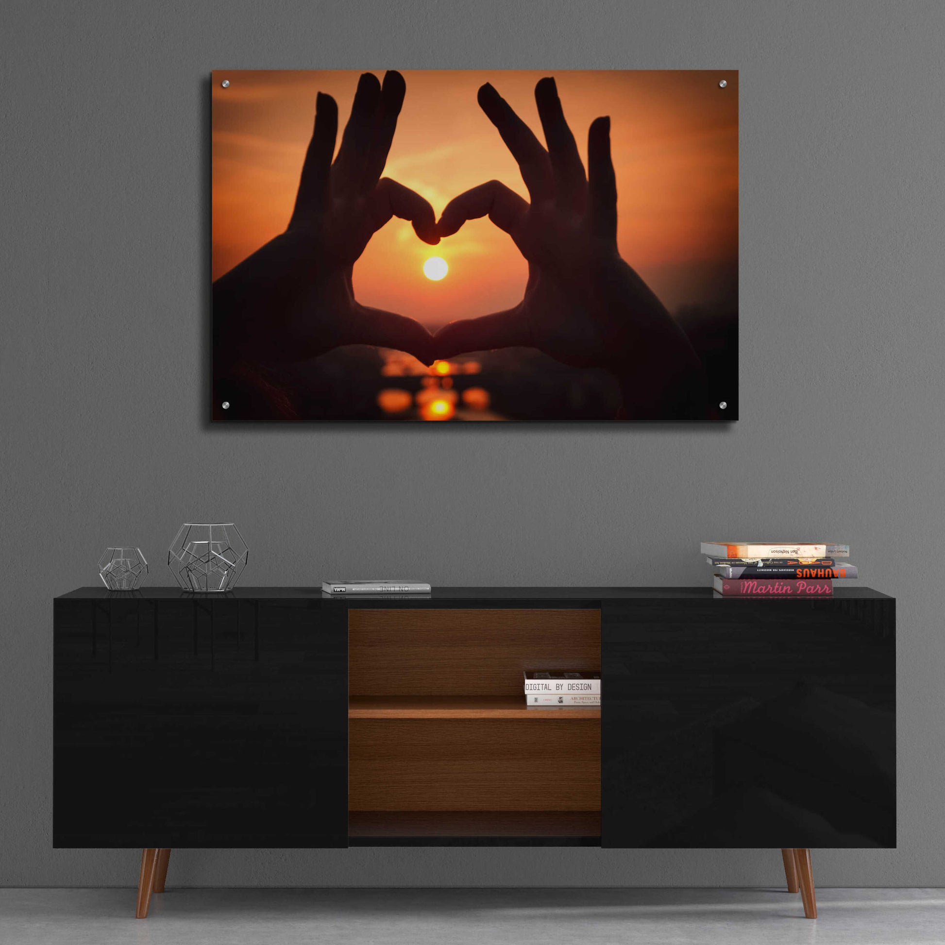 Epic Art 'Sunset Lovers' by Giuseppe Torre, Acrylic Glass Wall Art,36x24