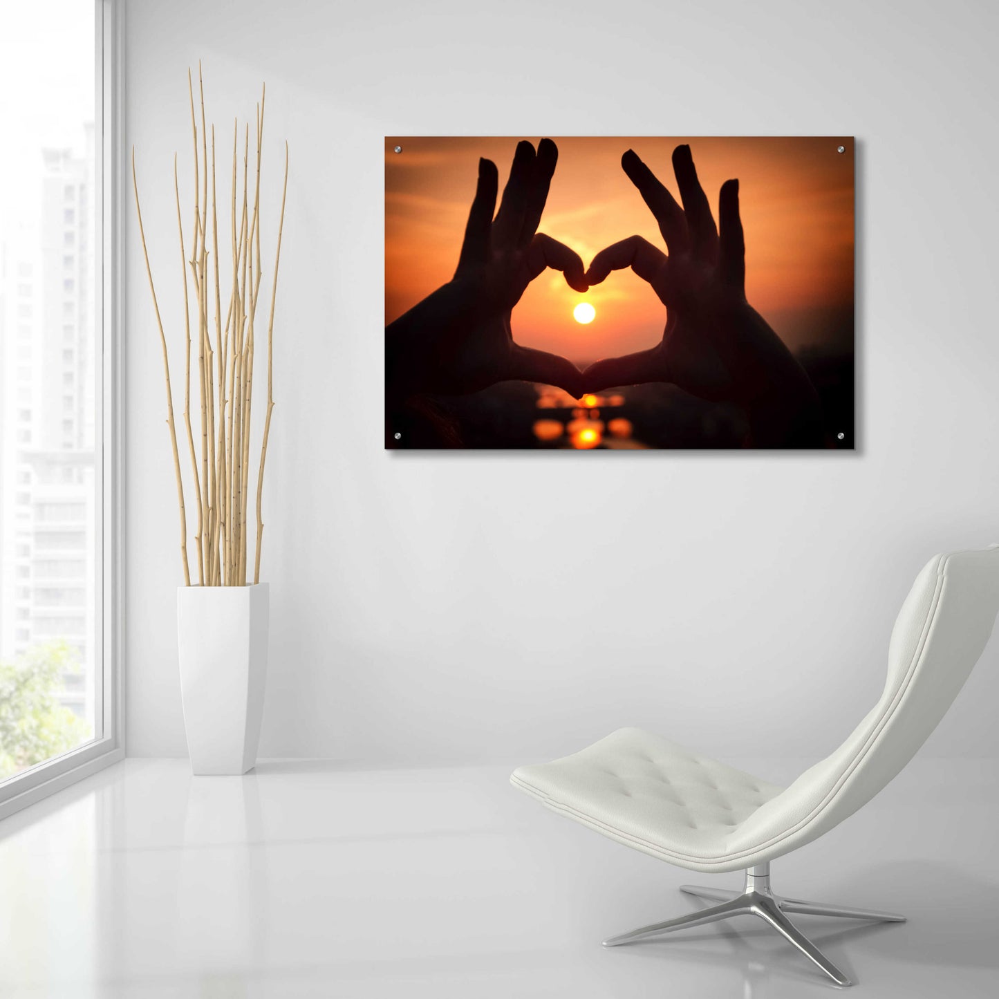 Epic Art 'Sunset Lovers' by Giuseppe Torre, Acrylic Glass Wall Art,36x24