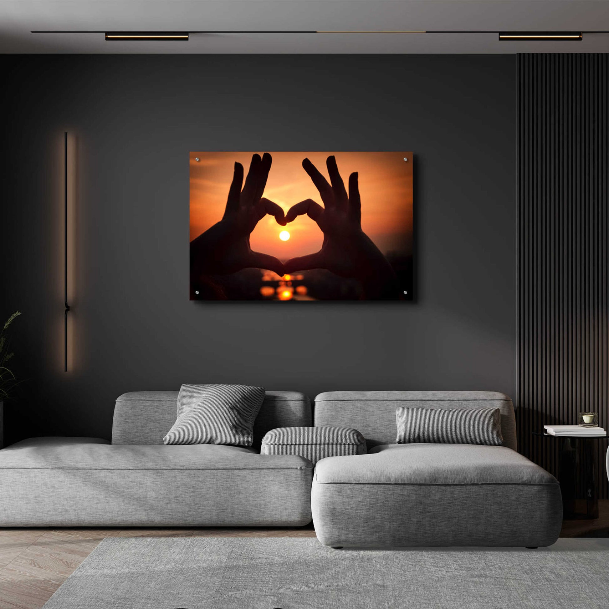 Epic Art 'Sunset Lovers' by Giuseppe Torre, Acrylic Glass Wall Art,36x24