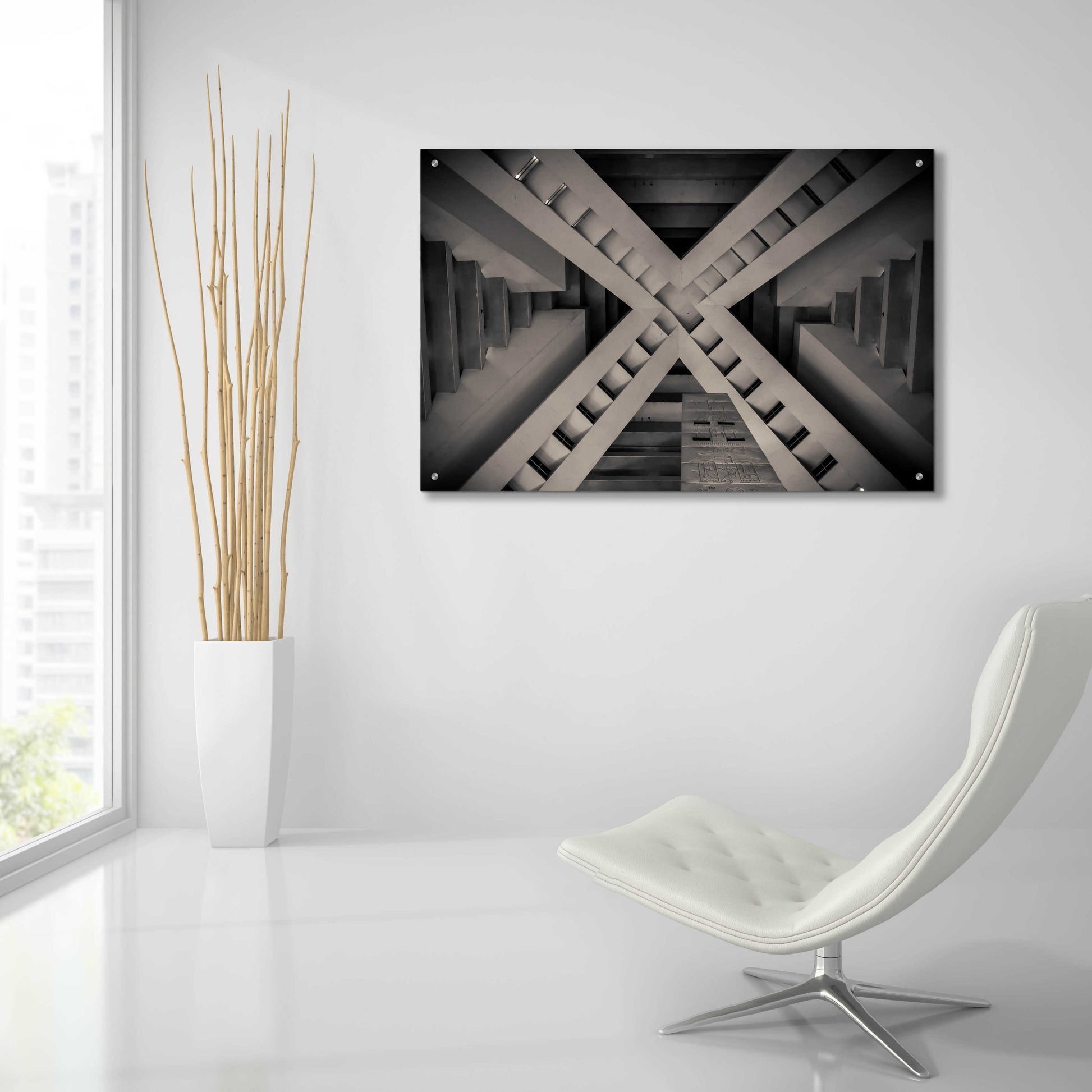 Epic Art 'Inside the Pyramid' by Giuseppe Torre, Acrylic Glass Wall Art,36x24