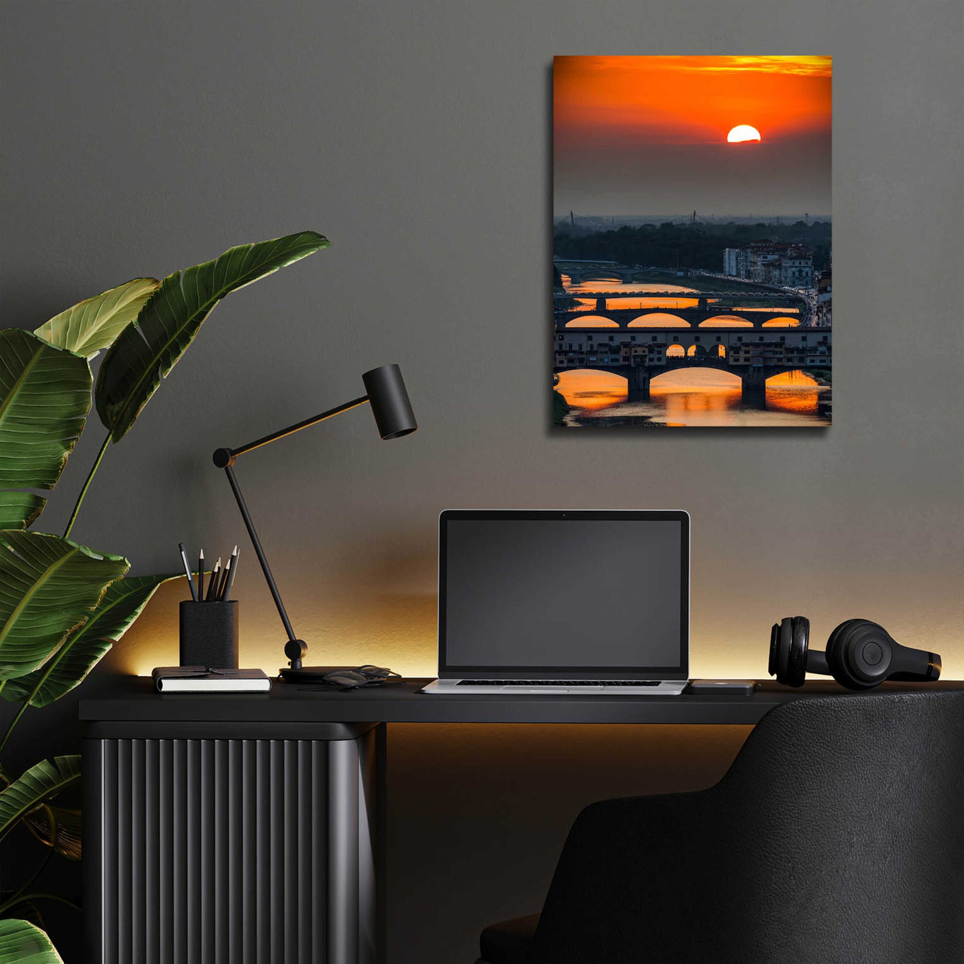 Epic Art 'Crimson sky' by Giuseppe Torre, Acrylic Glass Wall Art,12x16