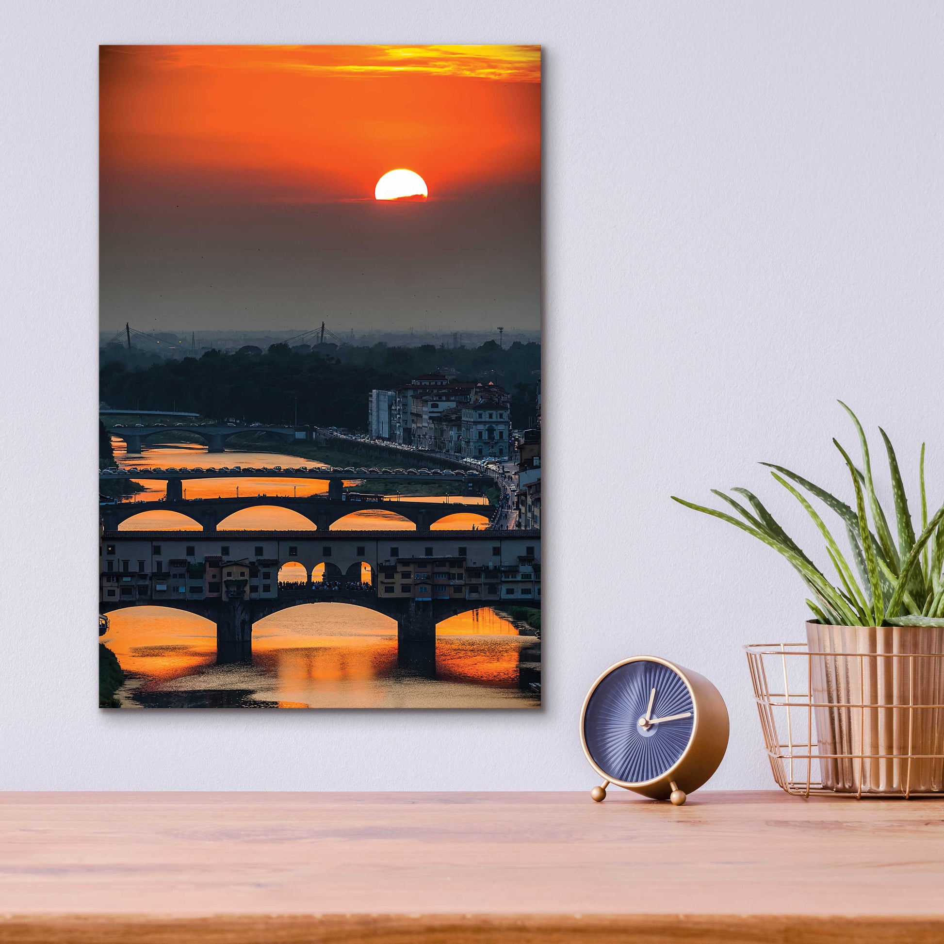 Epic Art 'Crimson sky' by Giuseppe Torre, Acrylic Glass Wall Art,12x16