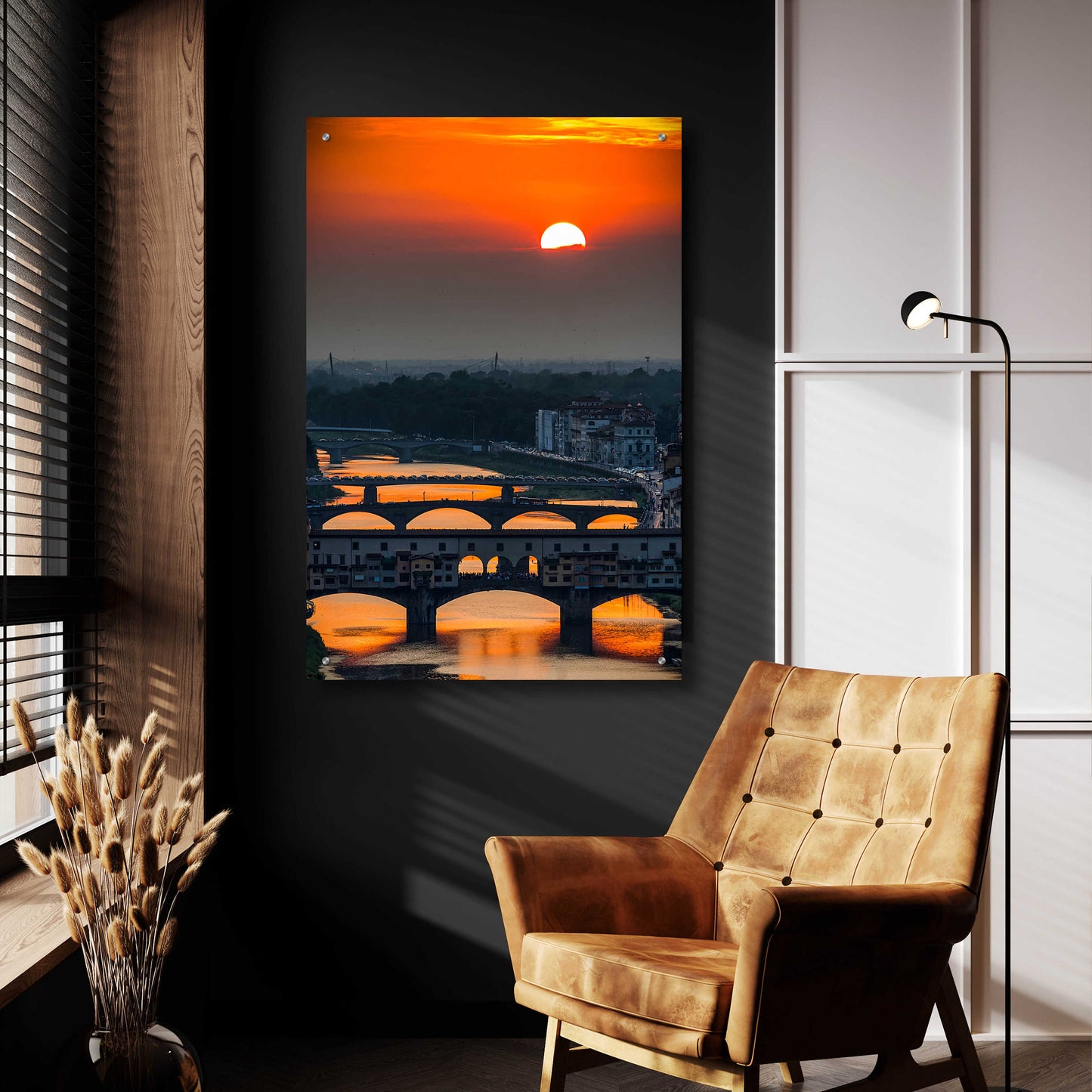 Epic Art 'Crimson sky' by Giuseppe Torre, Acrylic Glass Wall Art,24x36