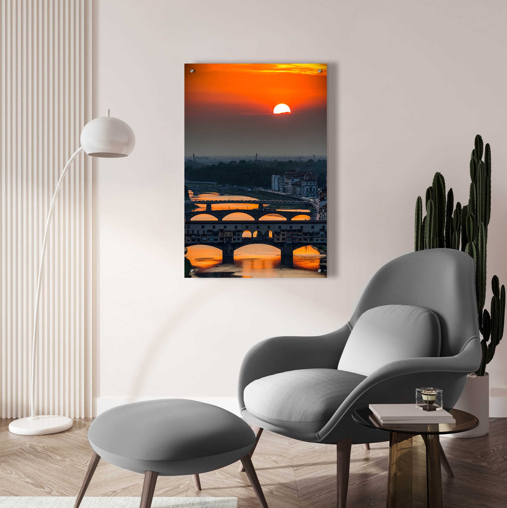 Epic Art 'Crimson sky' by Giuseppe Torre, Acrylic Glass Wall Art,24x36