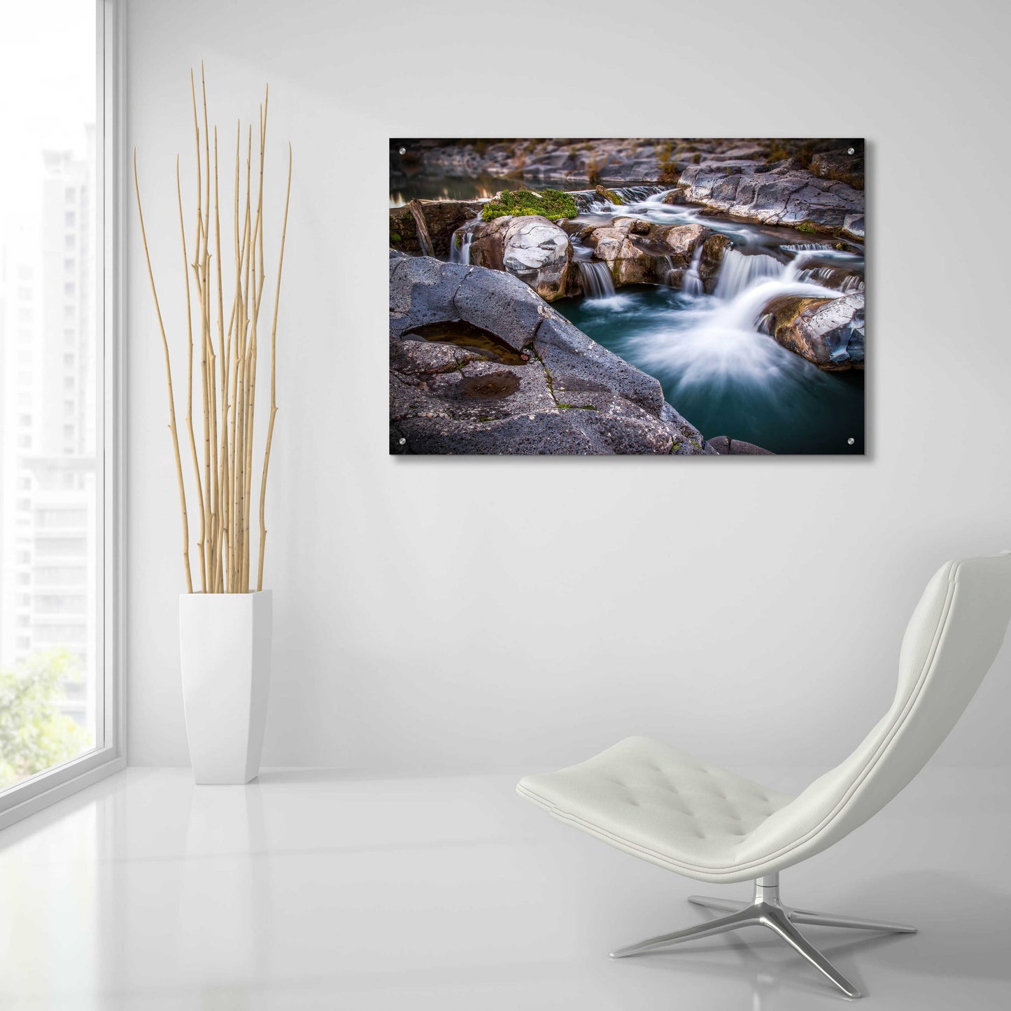 Epic Art 'Falls' by Giuseppe Torre, Acrylic Glass Wall Art,36x24