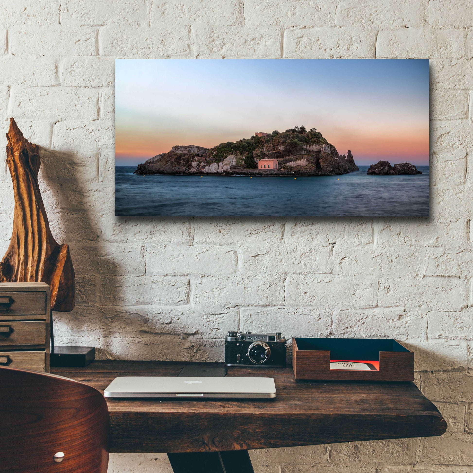 Epic Art 'Lachea Island' by Giuseppe Torre, Acrylic Glass Wall Art,24x12