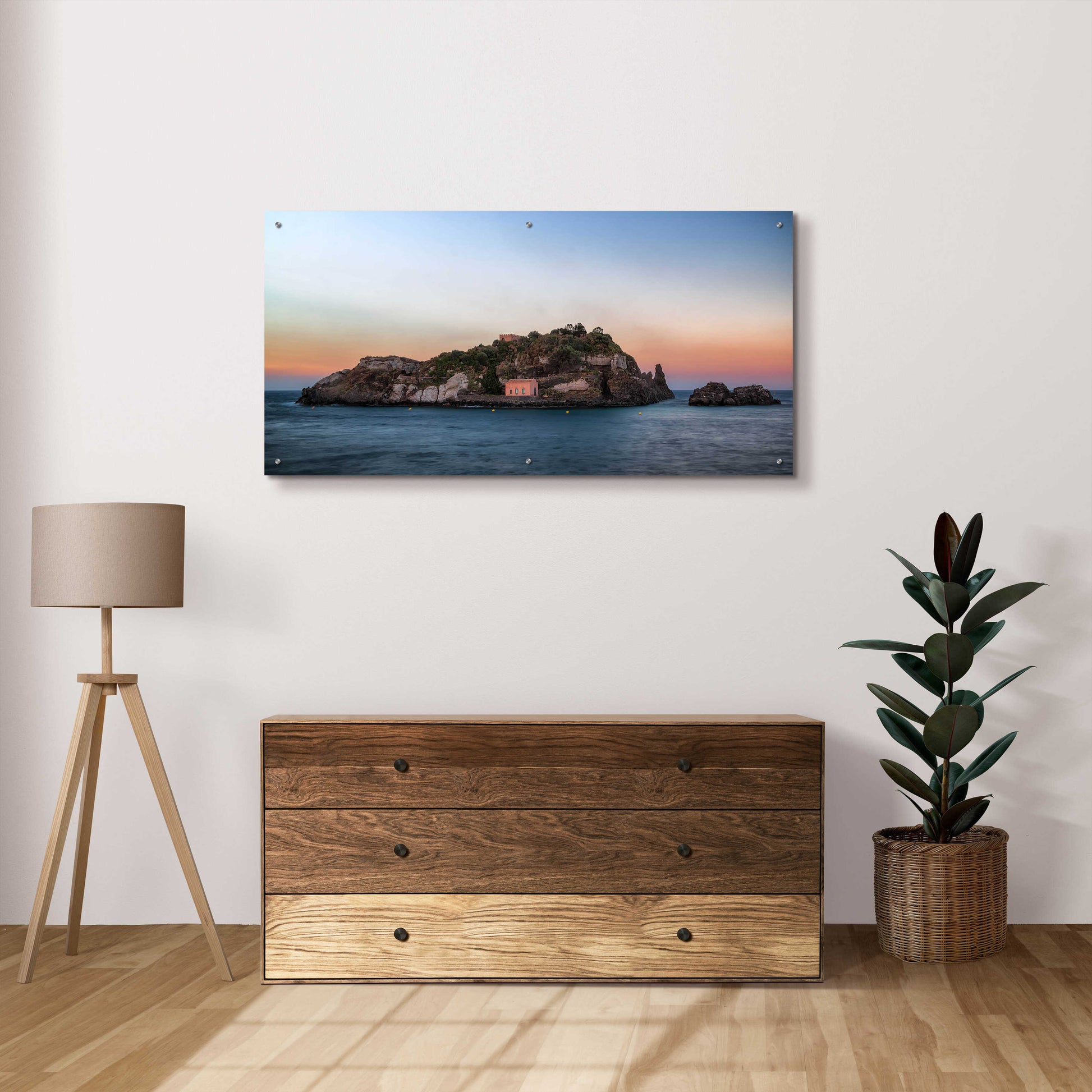 Epic Art 'Lachea Island' by Giuseppe Torre, Acrylic Glass Wall Art,48x24